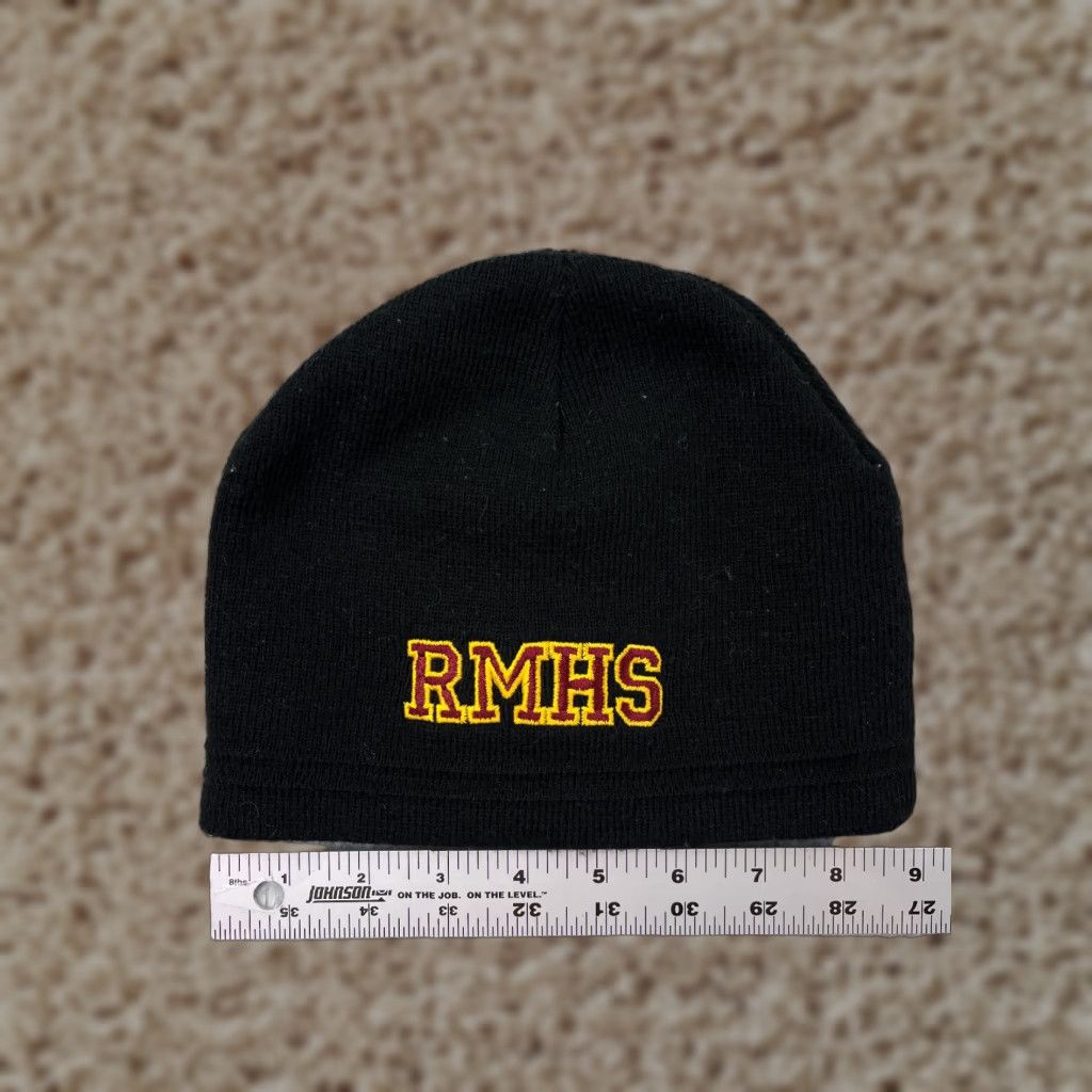 Vintage Red Mountain High School Beanie Adult One Size Black Knit 100% Acrylic Size ONE SIZE - 1 Thumbnail