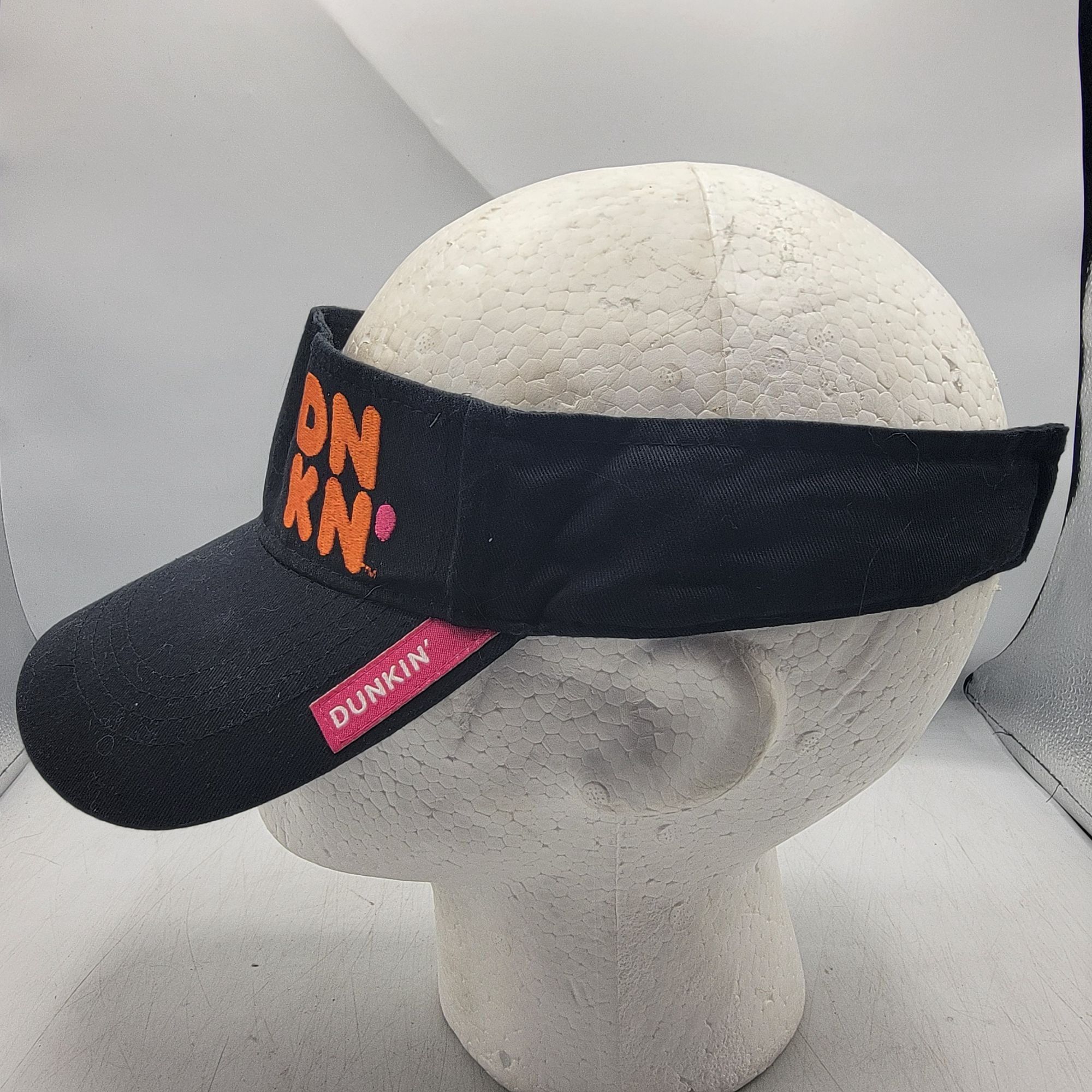 Other Dunkin Donuts Adults Black Orange Visor Hat Cap Casual Work Size ONE SIZE - 2 Thumbnail