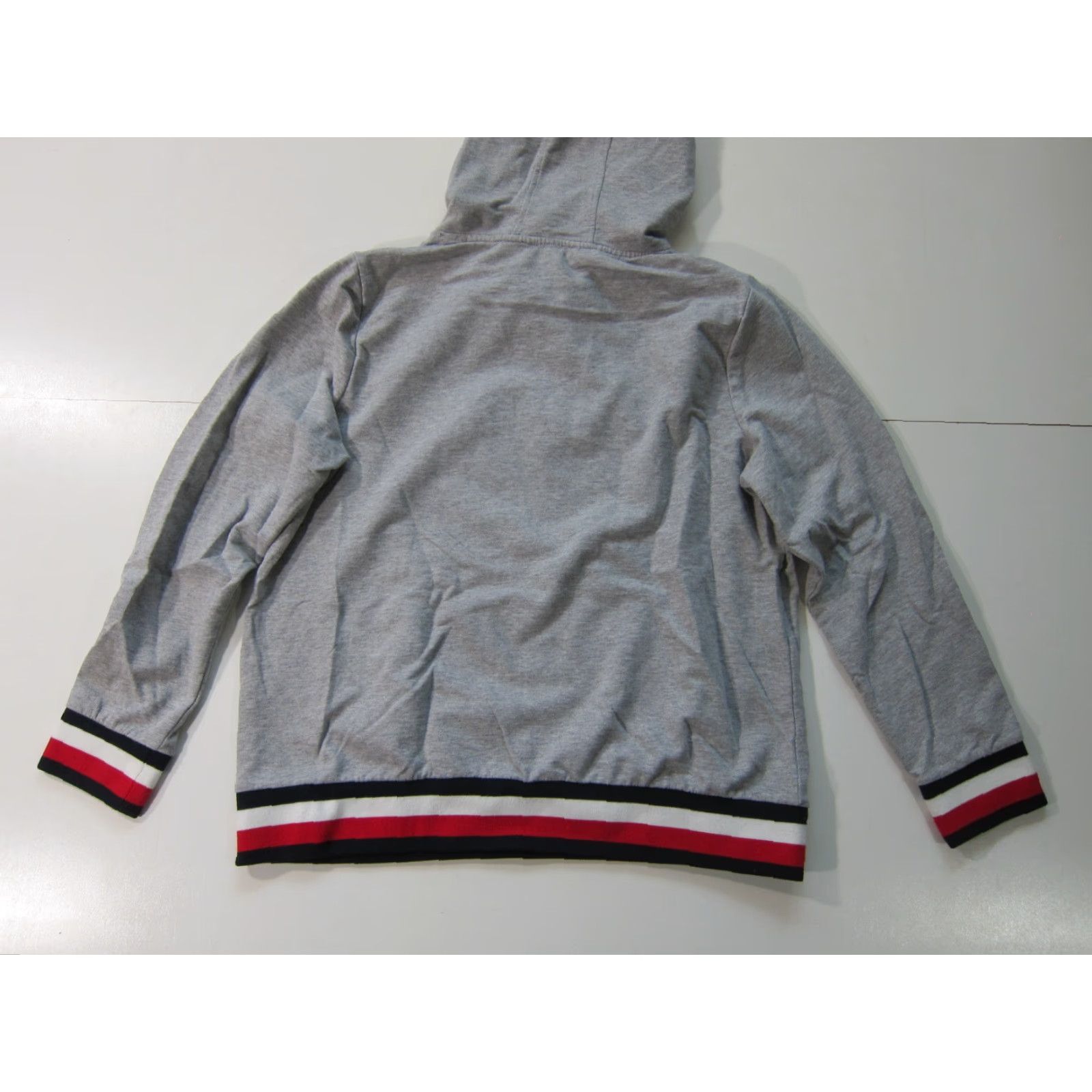 Tommy Hilfiger Tommy Hilfiger Grey Red Cotton Stretch Logo Pocket Hooded Sweatshirt Women XL Size XL / US 12-14 / IT 48-50 - 7 Thumbnail