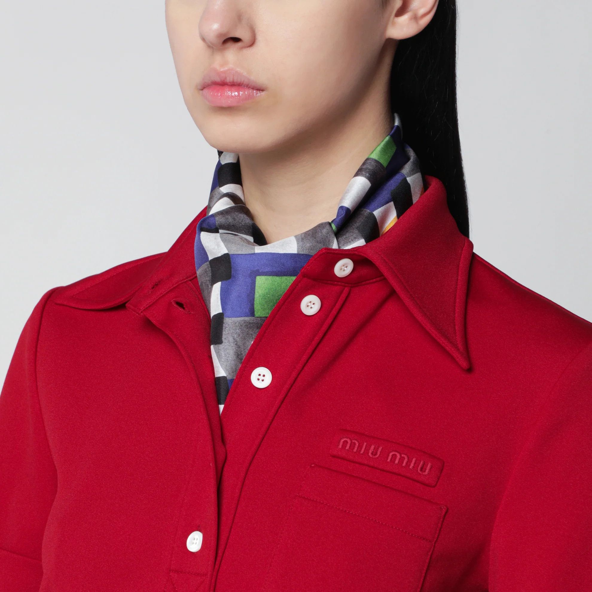 Miu Miu o1d2blof0426 Polo Shirt in Red Size S / US 4 / IT 40 - 4 Thumbnail
