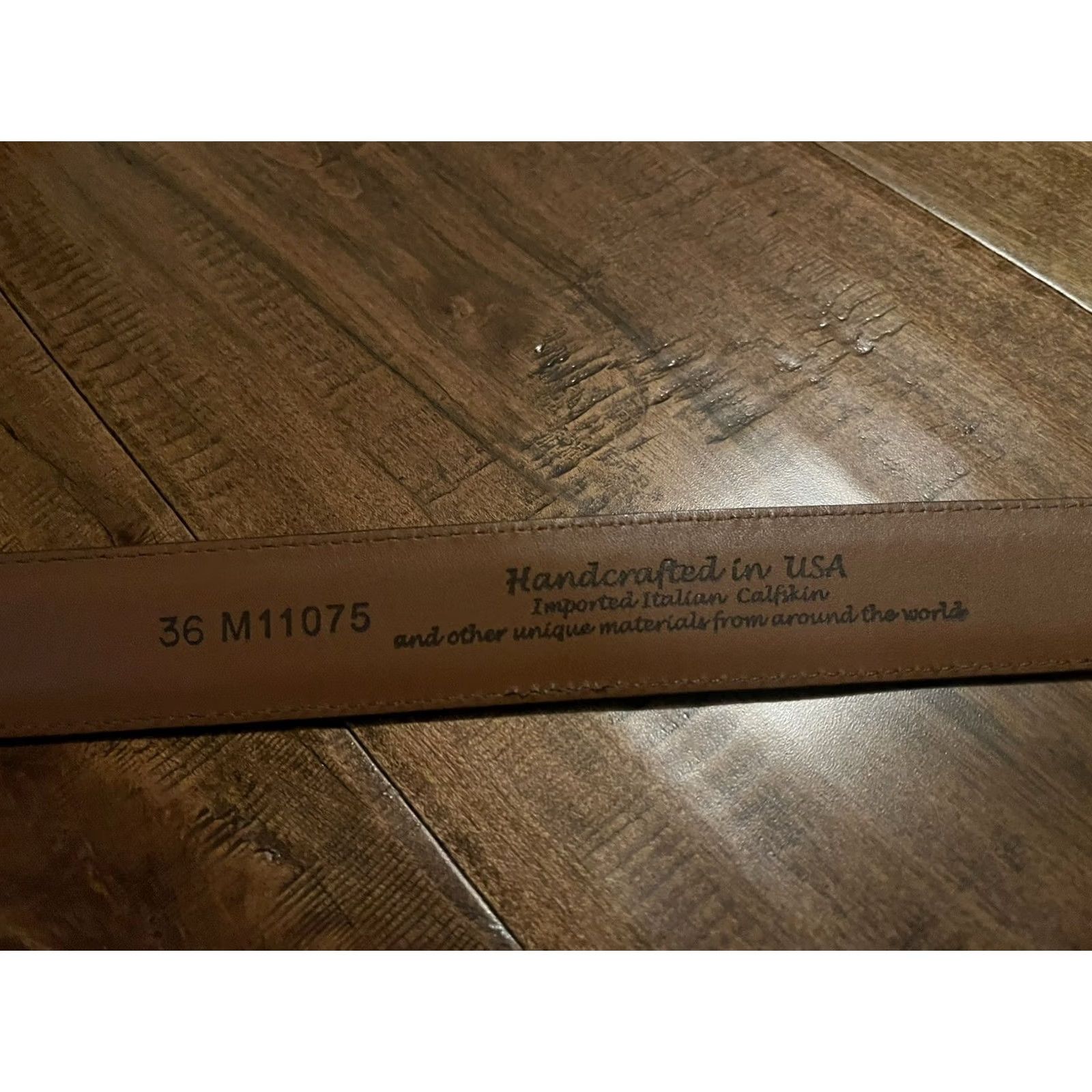 Brighton Brighton Brown Leather Belt Men's 36 Made in USA Italian Calfskin M11075 Size 36 - 5 Thumbnail