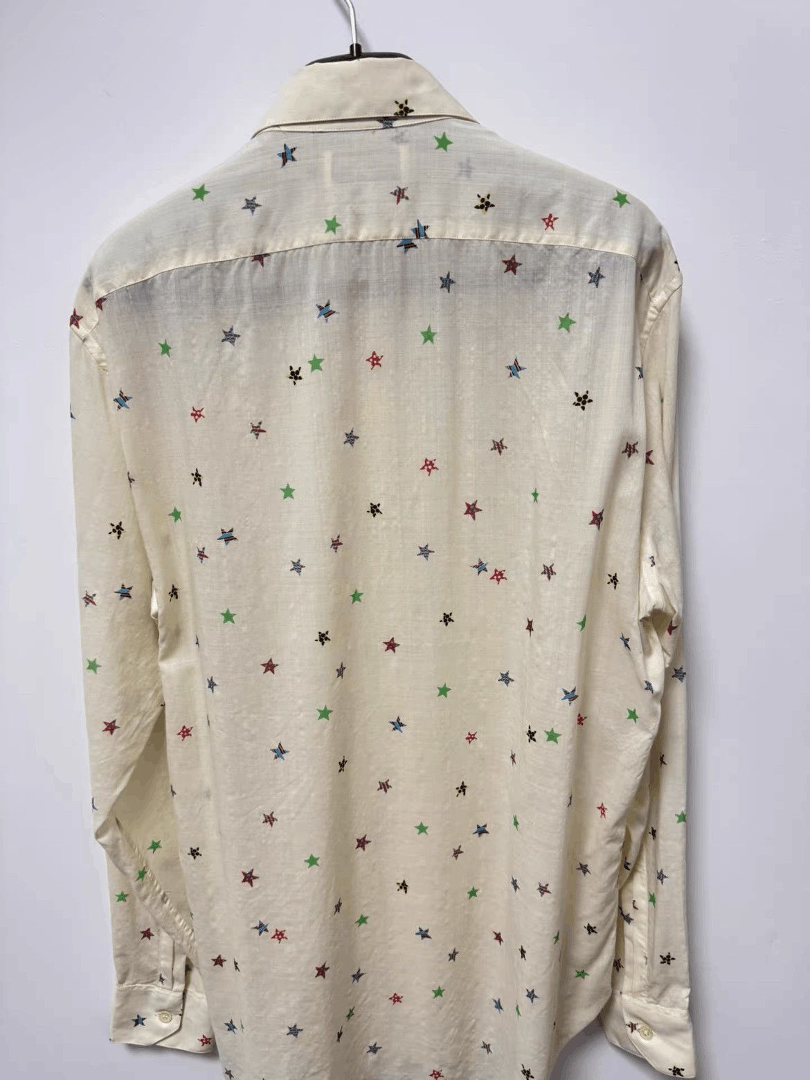 Saint Laurent Paris Sz 39 Saint Laurent Paris 19SS Runway Star Shirt-2508 Size US L / EU 52-54 / 3 - 4 Thumbnail