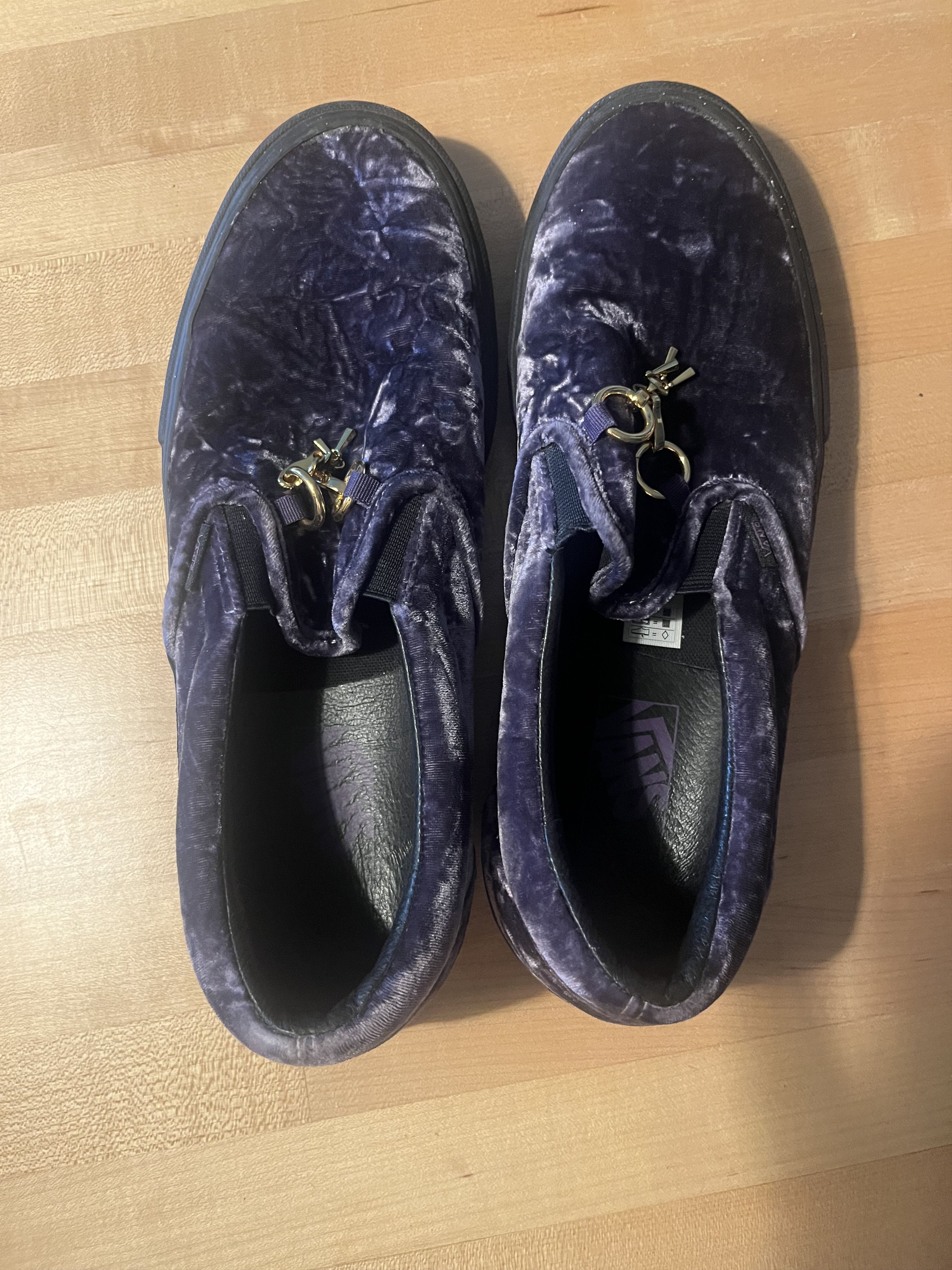 Needles × Vans Needles x Vans Slip-on Crushed Velour Purple Size US 10.5 / EU 43-44 - 1 Thumbnail