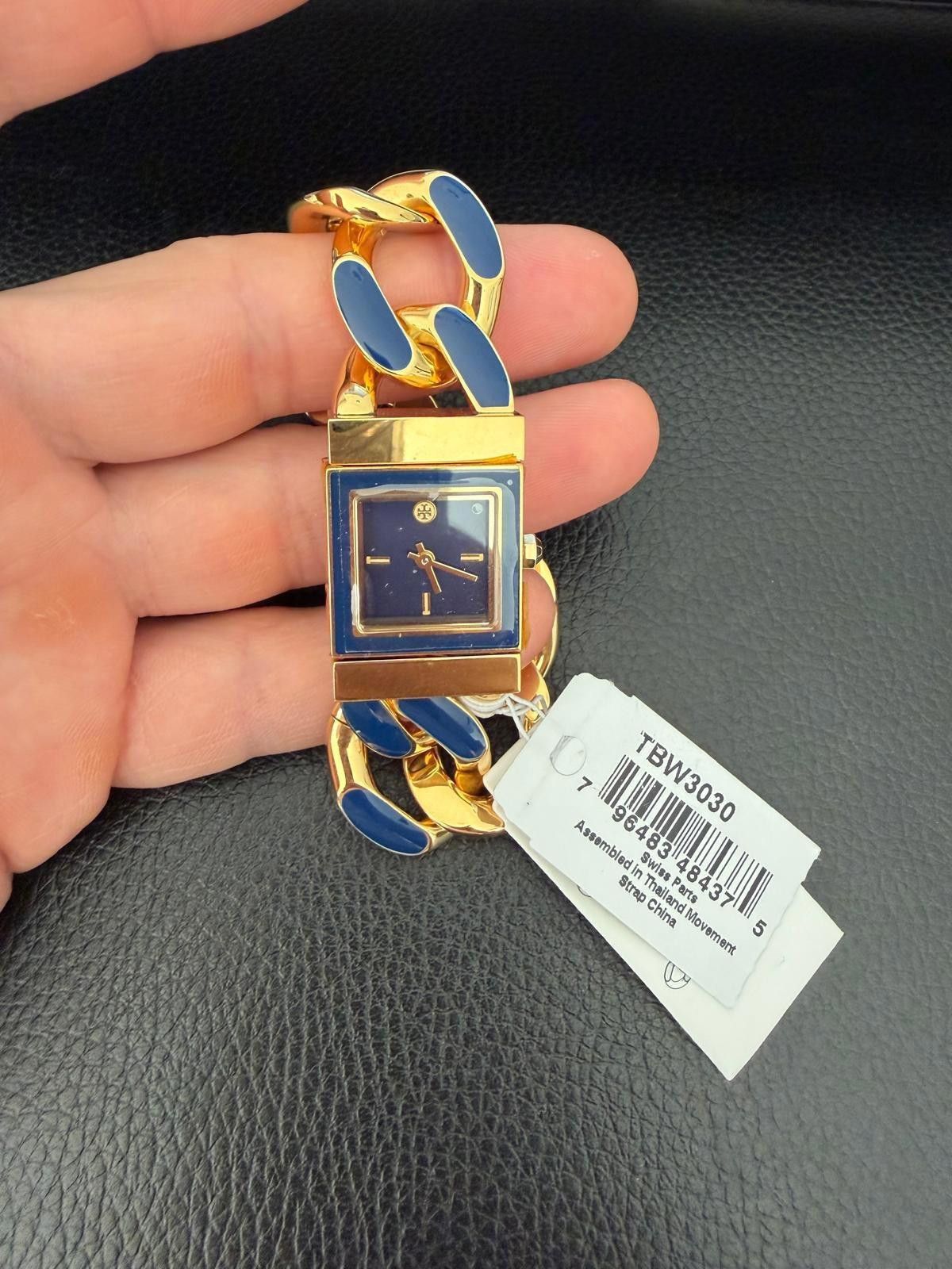 Other NEW Tory Burch Tilda Navy Blue Gold Tone Stainless Watch Size ONE SIZE - 5 Thumbnail