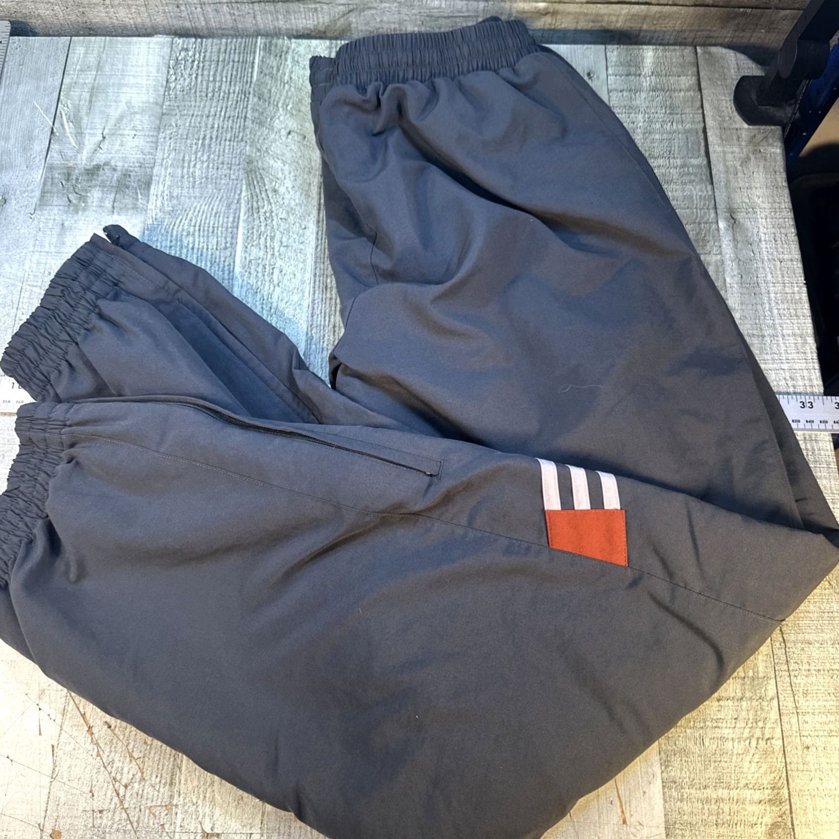 Adidas Adidas Track Pants Mens Large Gray Athletic Warm Up Joggers Pants L Gray Mens Contemporary Activewear Size US 33 - 4 Thumbnail