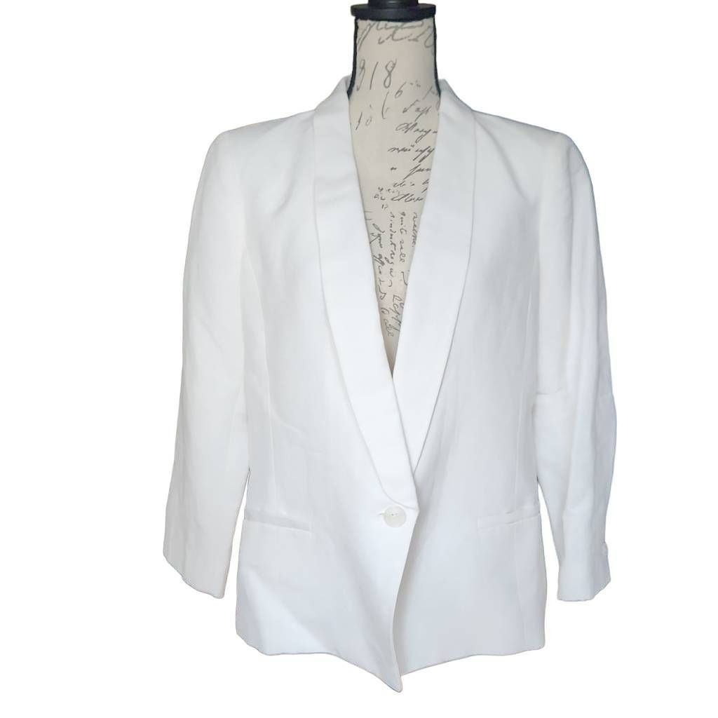 Tommy Hilfiger Tommy Hilfiger Ladies Size 14 Linen Slub One Button Blazer Size XL / US 12-14 / IT 48-50 - 1 Thumbnail