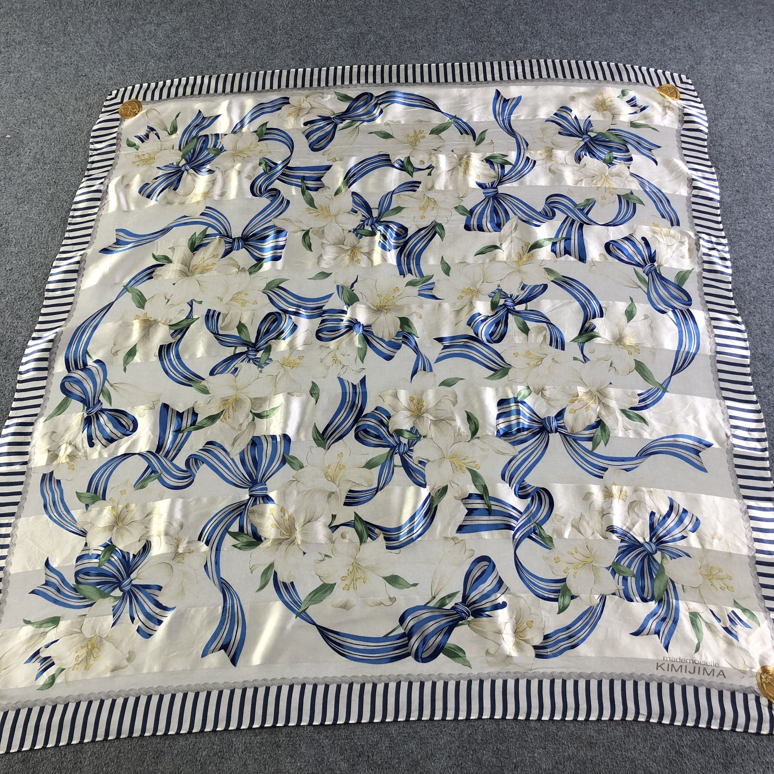 Mademoiselle Kimijima Floral Silk Scarf M960
