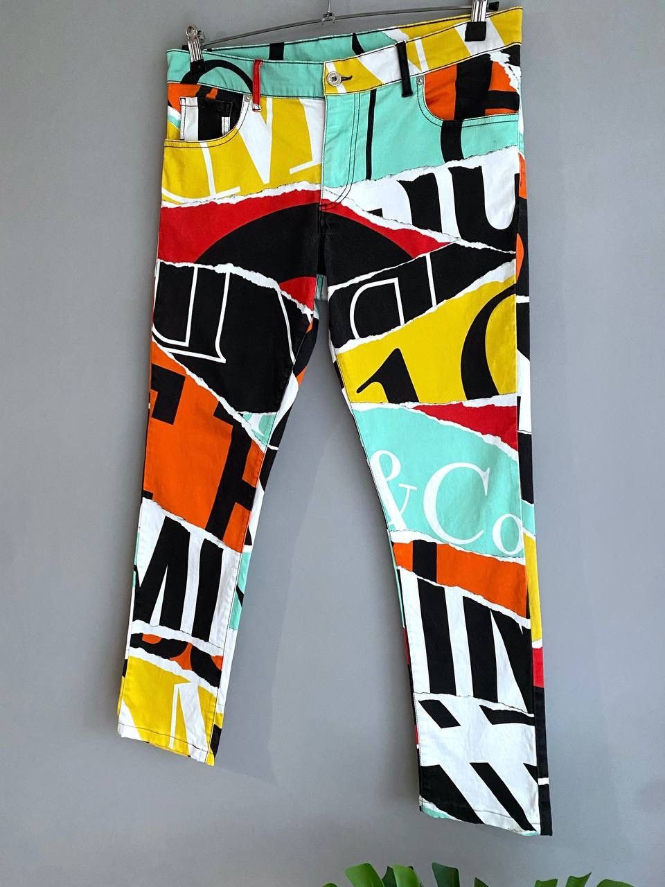 Designer × Moschino RARE MOSCHINO COUTURE Multicolor Print Men's Pant, W34 / L30 Size US 34 / EU 50 - 2 Thumbnail