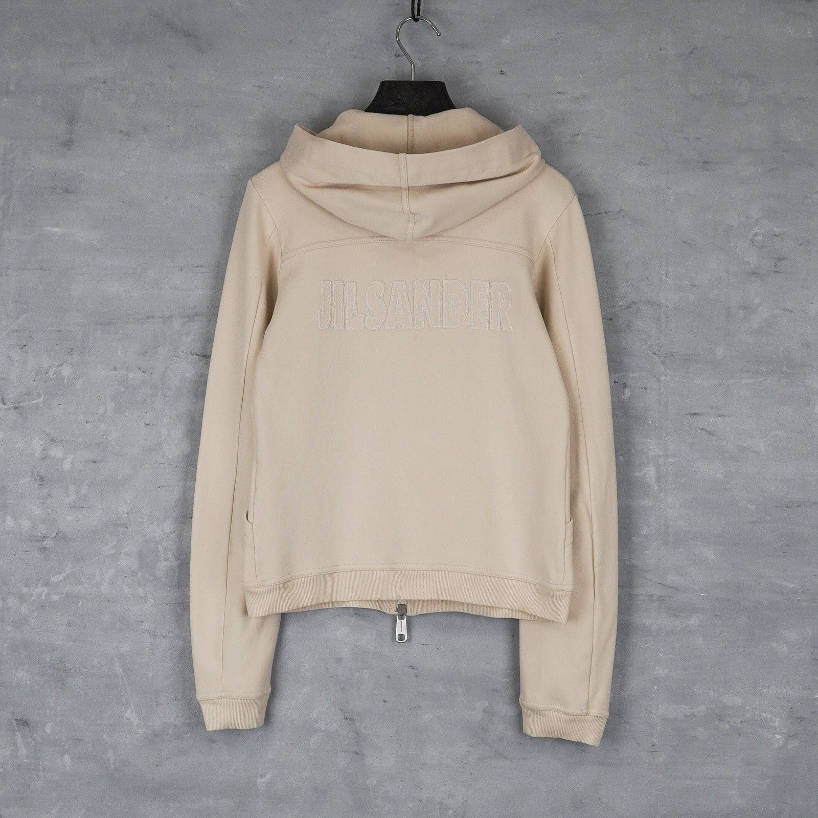 Jil Sander Jil sander beige double zip back logo hoodie sweatshirt Size S / US 4 / IT 40 - 4 Thumbnail