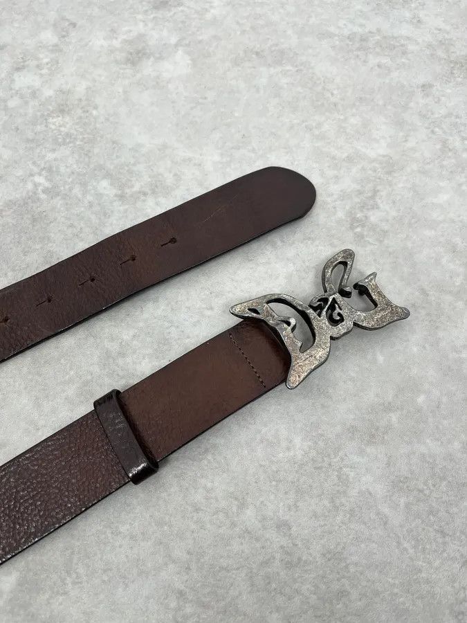 Dolce & Gabbana SS2004 Dolce & Gabbana Art Nouveau Brown Leather Belt Size ONE SIZE - 5 Thumbnail