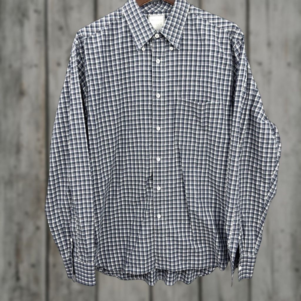 Billy Reid Billy Reid Shirt Mens XL Blue Plaid Button-Up Front Slim Classic Colorful Dad Designer Modern Capstone? Size US XL / EU 56 / 4 - 1 Thumbnail