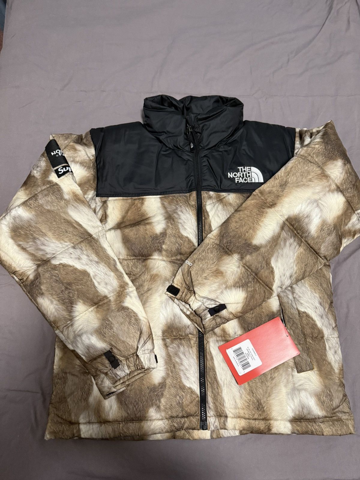 The North Face Supreme tnf North face Fur print nuptse jacket Size US S / EU 44-46 / 1 - 1 Thumbnail
