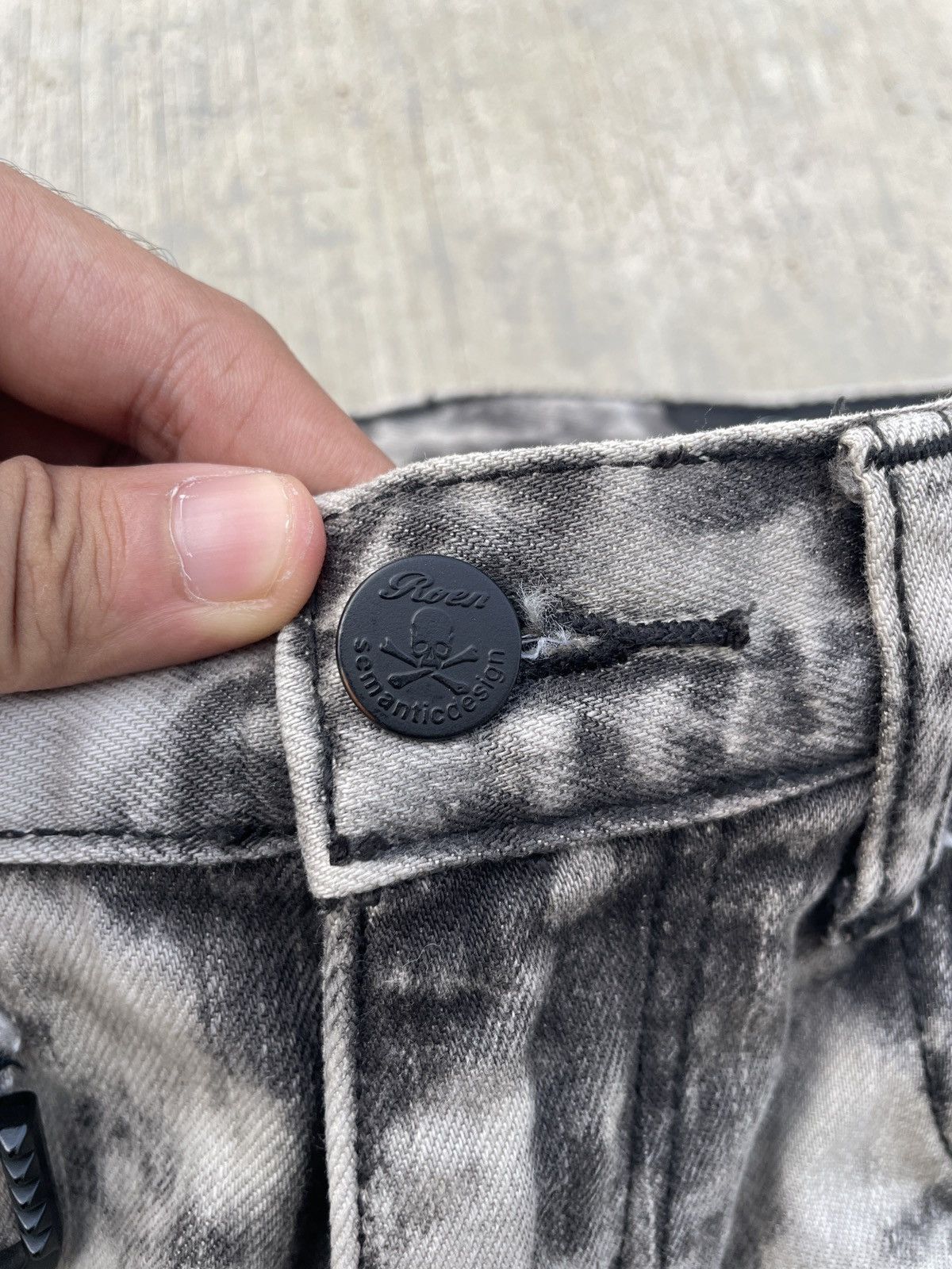 Japanese Brand 💥RARE💥ROEN X SEMANTIC DESIGN DISTRESSED PUNK ARCHIVE Size US 29 - 5 Thumbnail