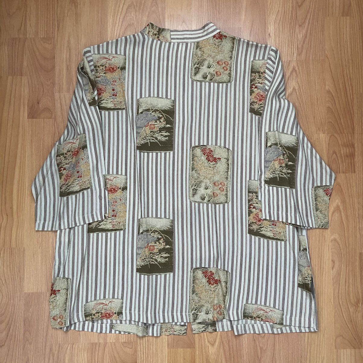 Vintage Vintage Citron Women’s Floral 100% Silk Button Up Shirt XL Size XL / US 12-14 / IT 48-50 - 3 Thumbnail