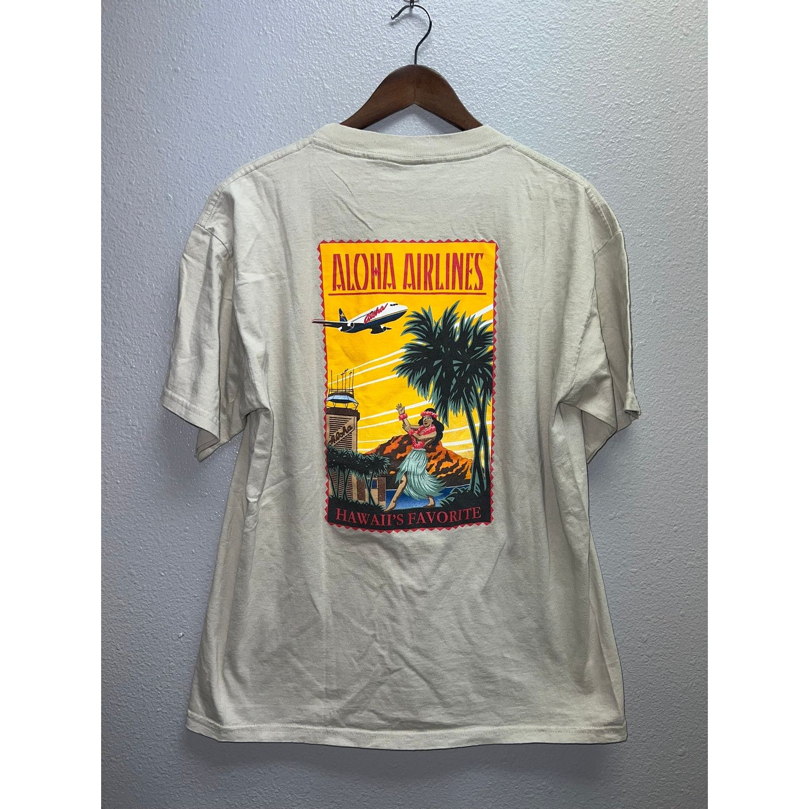Vintage Vintage Aloha Airlines Shirt Hawaii Favorite Airplane 90s L Size US L / EU 52-54 / 3 - 6 Thumbnail