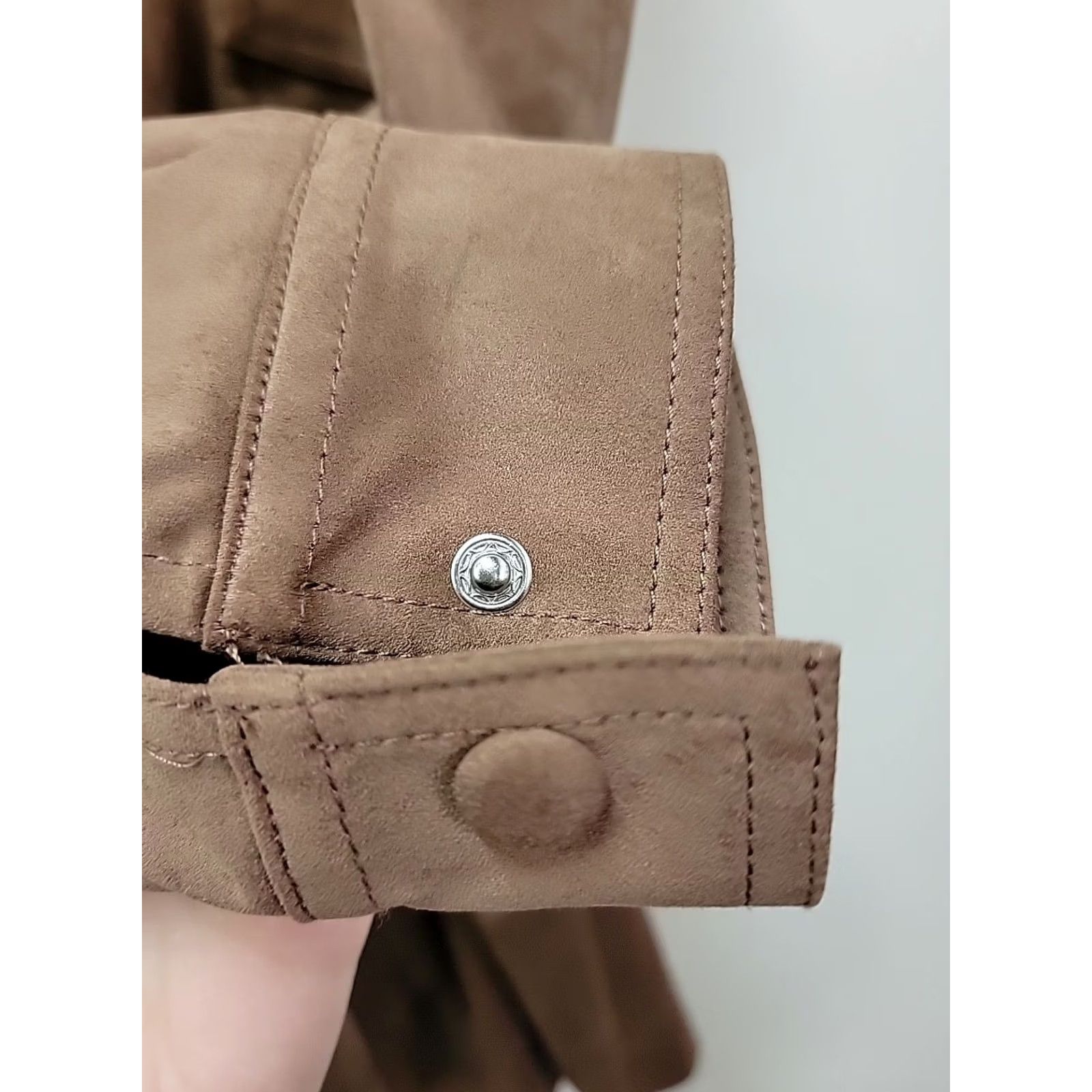 Stetson Stetson Shirt Jacket Belted Brown Womens M Medium Faux Suede Spandex Polyester Belted Size M / US 6-8 / IT 42-44 - 4 Thumbnail