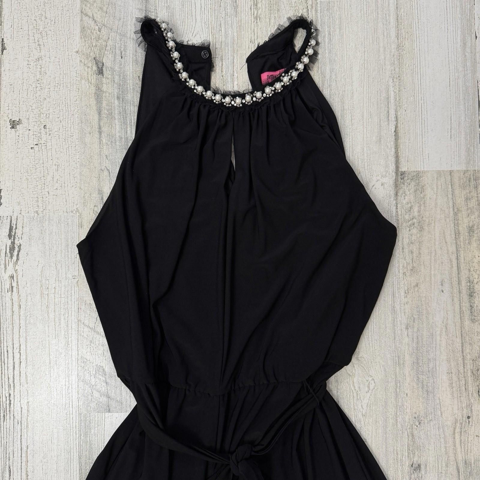 Designer Betsey Johnson Wide leg pearl Neck Romper Large Size 36" / US 14 / IT 50 - 5 Thumbnail
