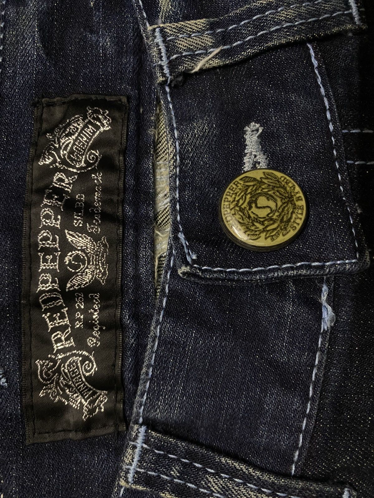 If Six Was Nine Red Pepper Attitude Studded Jeans Size US 29 - 18 Thumbnail