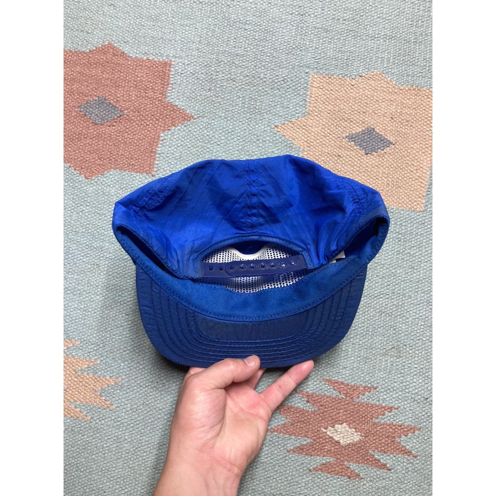 Avenue VINTAGE 90s Park Avenue SnapBack Hat Nylon Blue Lightweight Adjustable Men USA Cap Size US M / EU 48-50 / 2 - 4 Thumbnail
