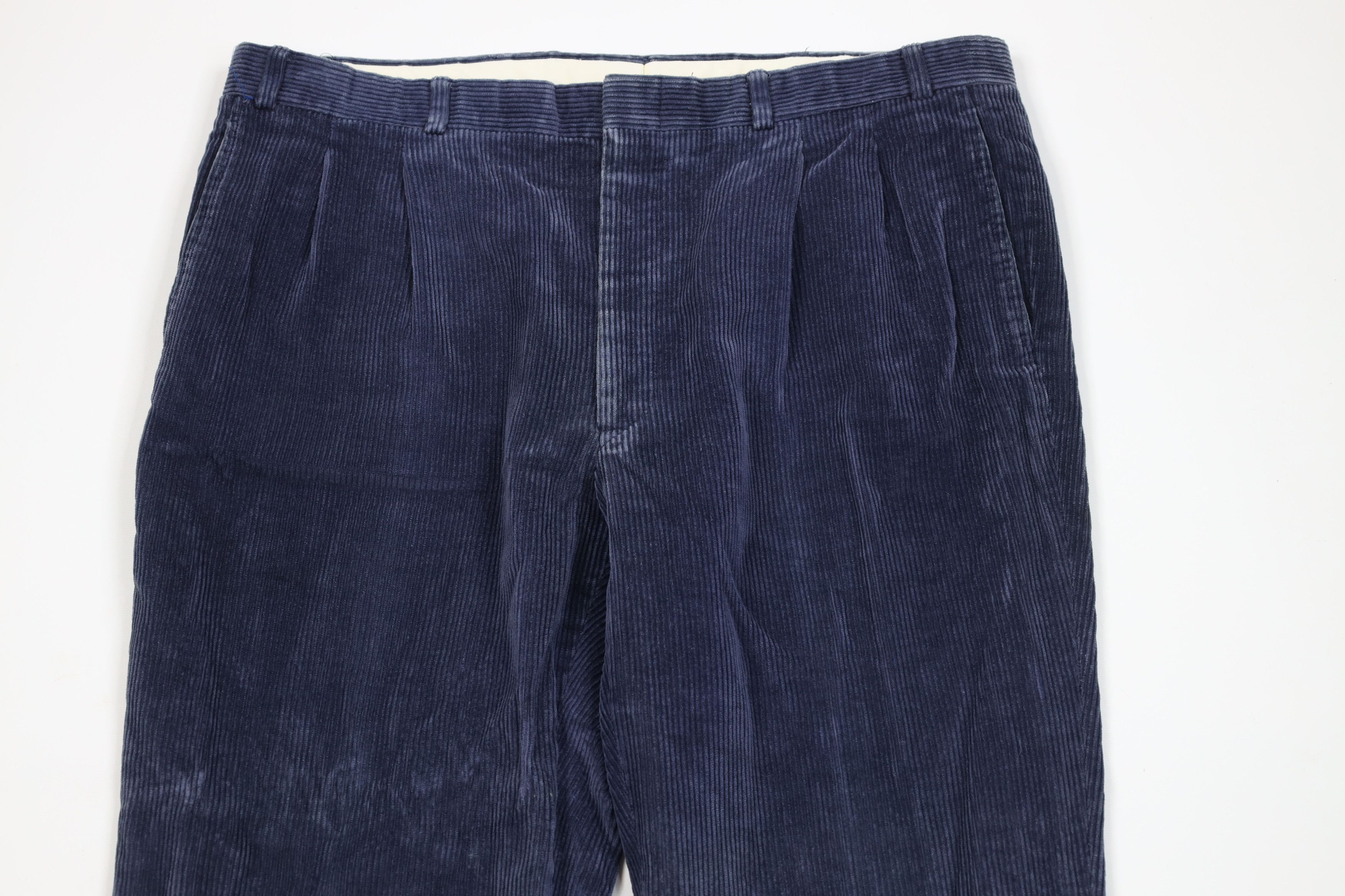 Lands' End Vintage 70s Lands End Wide Leg Corduroy Chino Pants USA Size US 38 / EU 54 - 2 Thumbnail