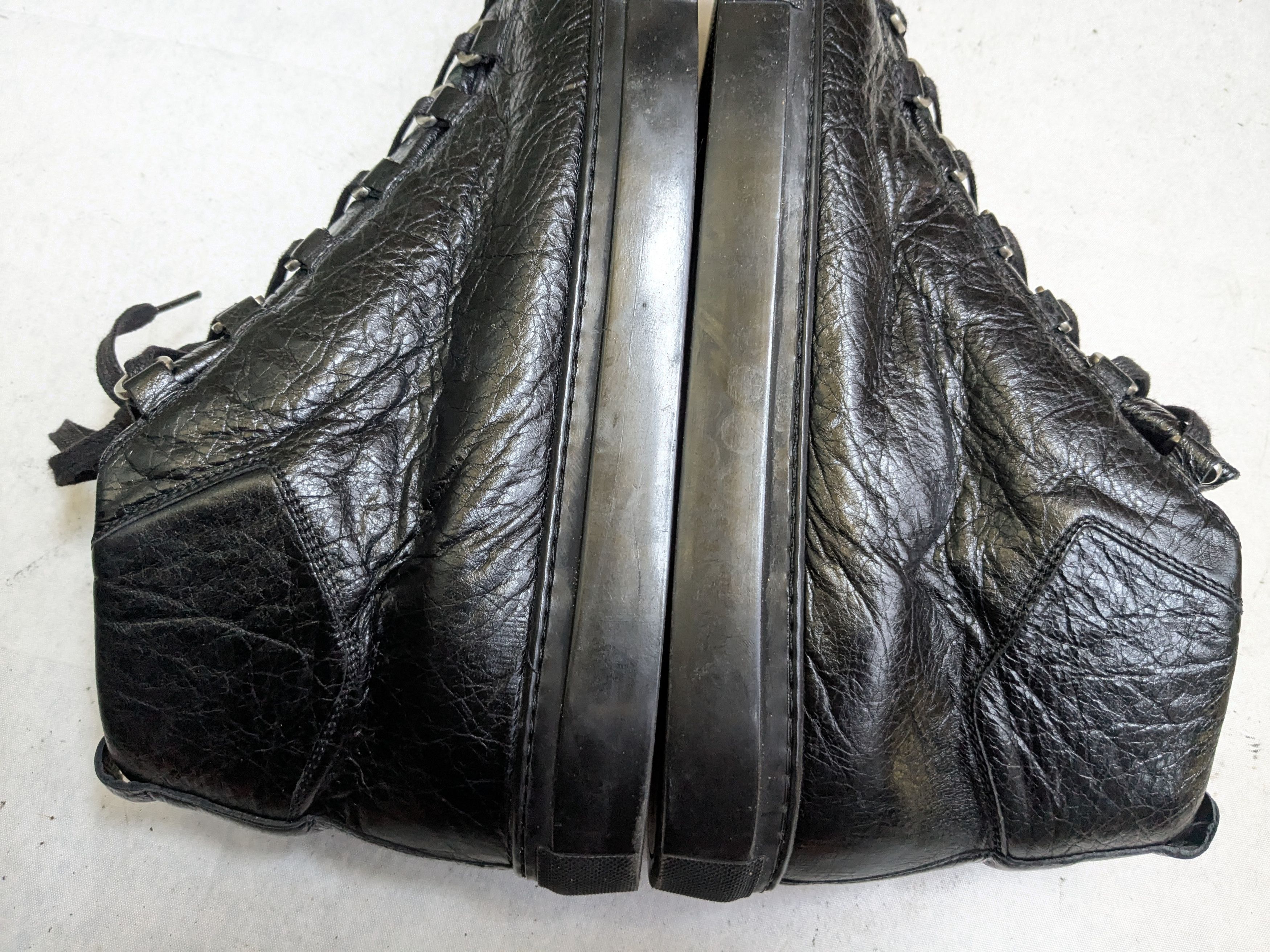 Balenciaga Balenciaga Arena Sneakers Black 12 45 High Tops Leather Size US 13 / EU 46 - 11 Thumbnail