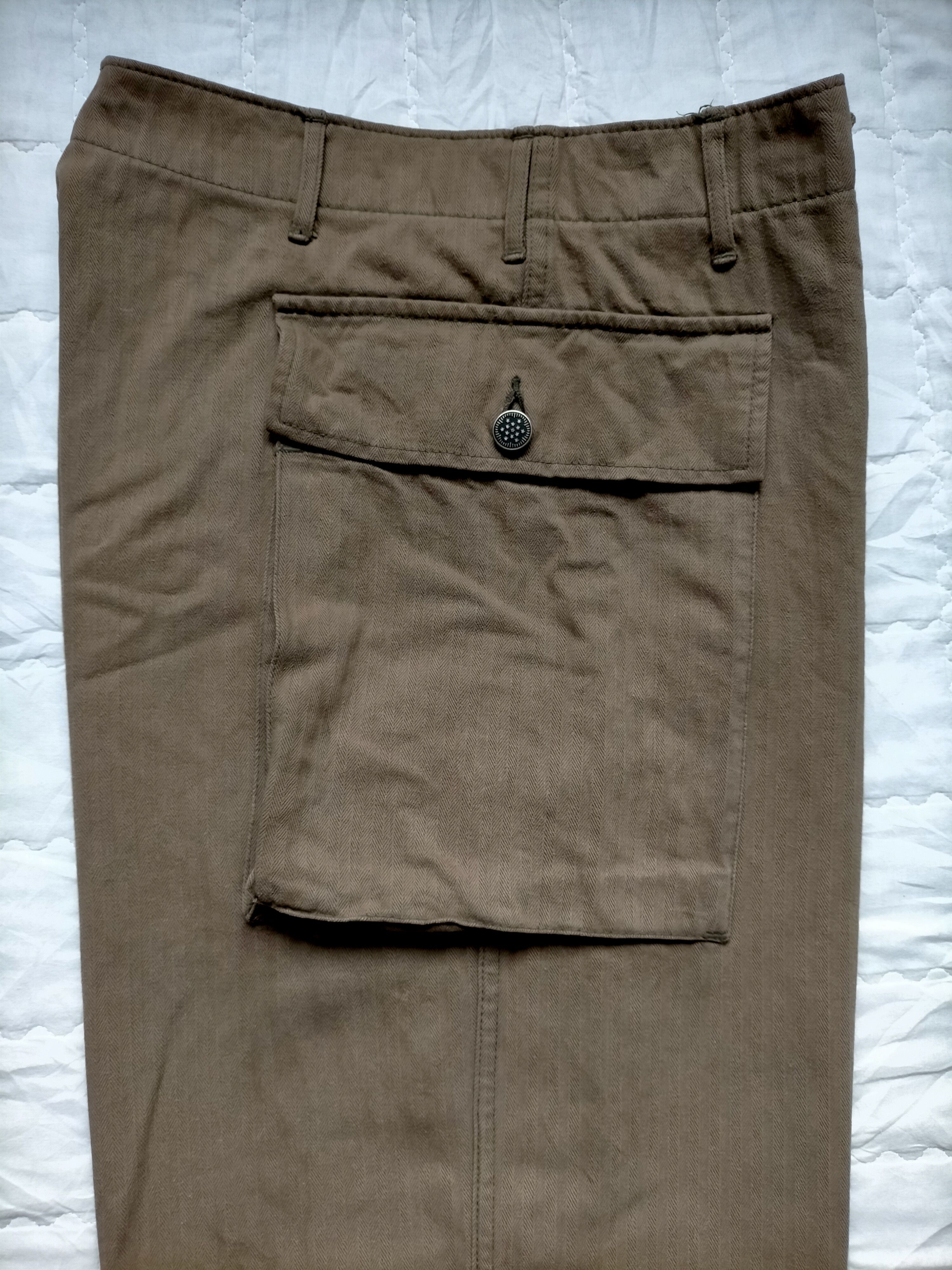 Japanese Brand × Vintage WW2 Army Green 13 Star HBT Trouser Pants Size US 28 / EU 44 - 10 Thumbnail