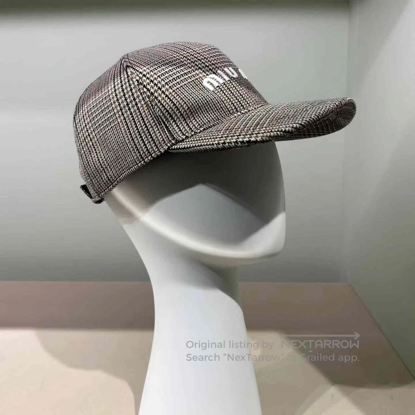 Miu Miu MiuMiu Plaid Baseball Cap. Size ONE SIZE - 2 Thumbnail