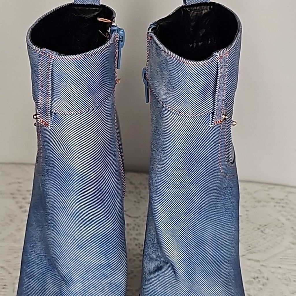 The Unbranded Brand NWOT Yoki denim blue platform high ankle rave club boots 6 Size US 6 / IT 36 - 5 Thumbnail