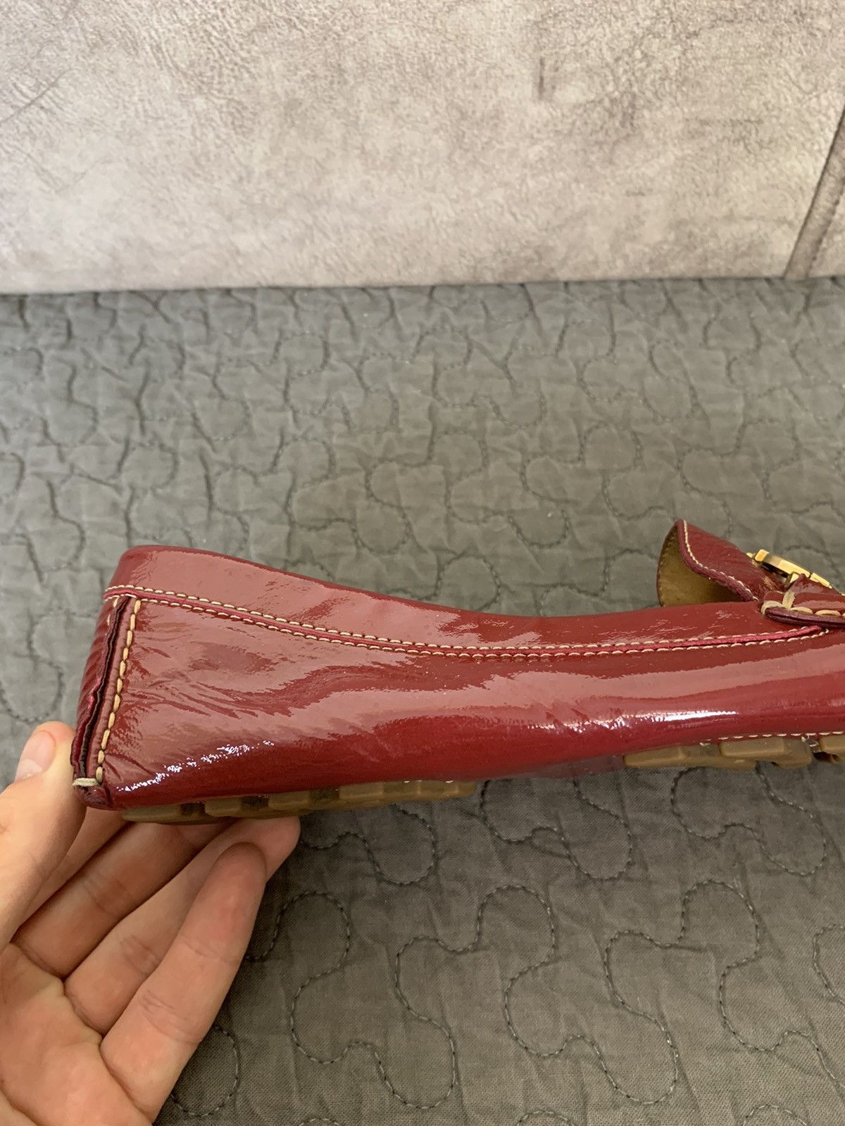 Salvatore Ferragamo Salvatore Ferragamo Womens Gancini Bit Patent Loafers Size US 7 / IT 37 - 10 Thumbnail