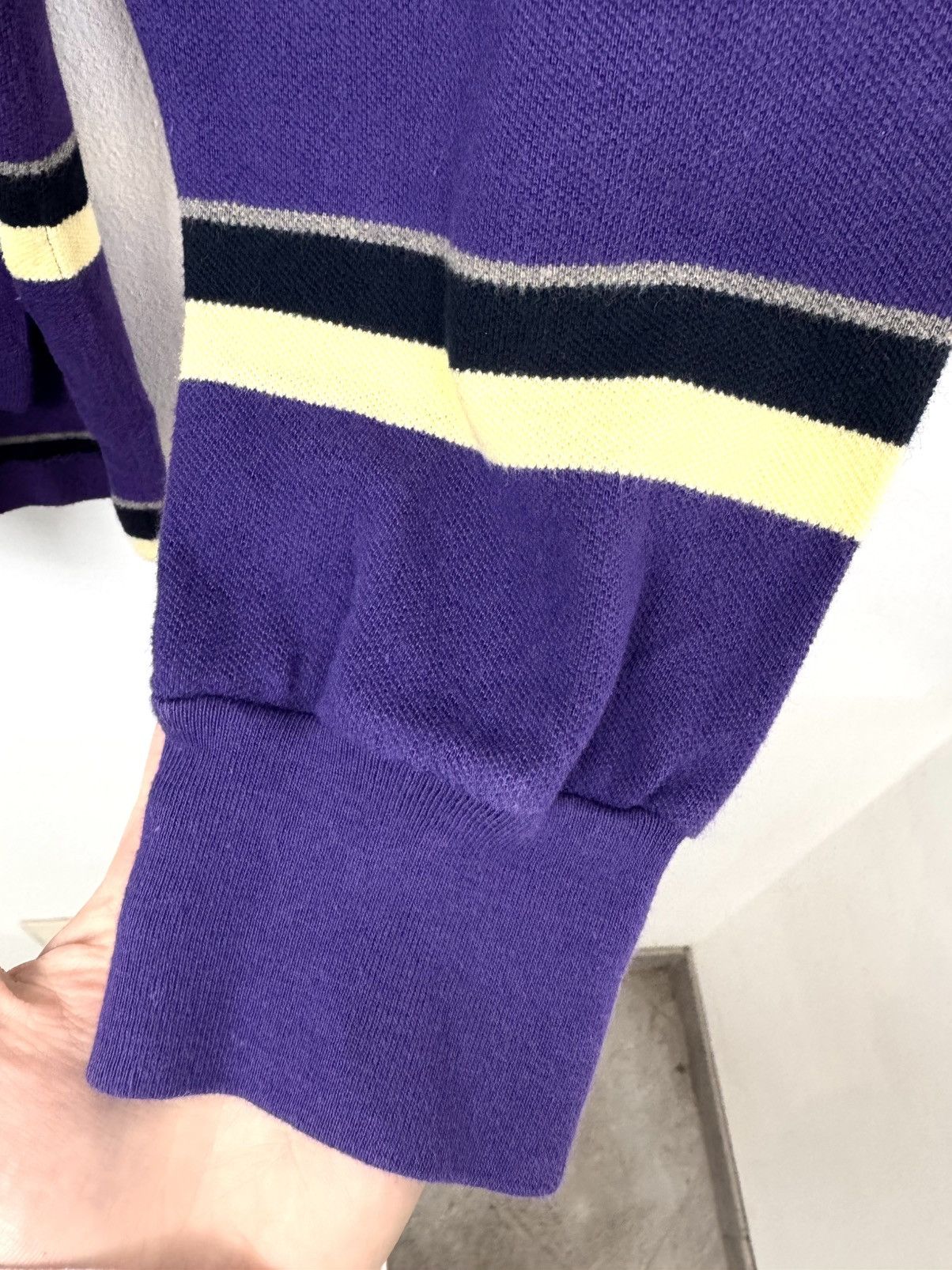 Polo Ralph Lauren Polo Ralph Lauren Men Striped Polo Shirt Purple Size M Size US M / EU 48-50 / 2 - 3 Thumbnail