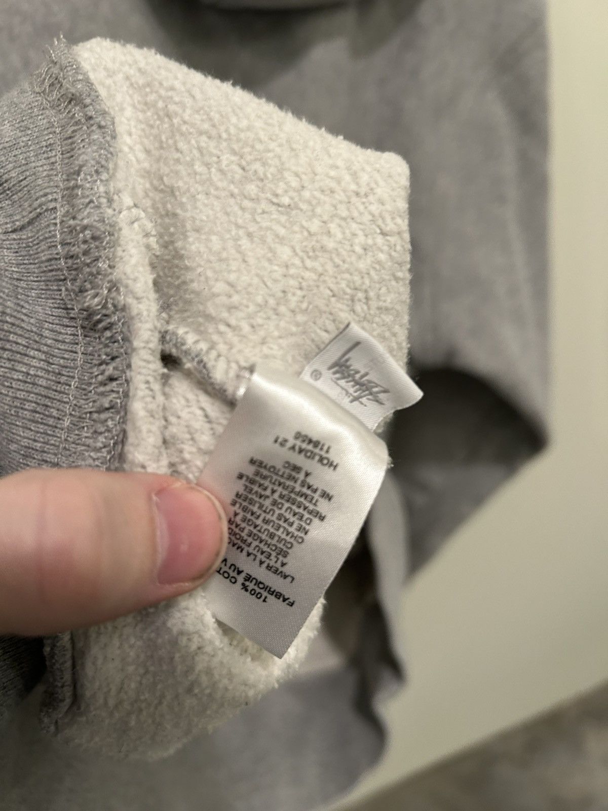 Stussy Grey Stüssy Embroidered Script Logo Hoodie M Size US M / EU 48-50 / 2 - 6 Thumbnail