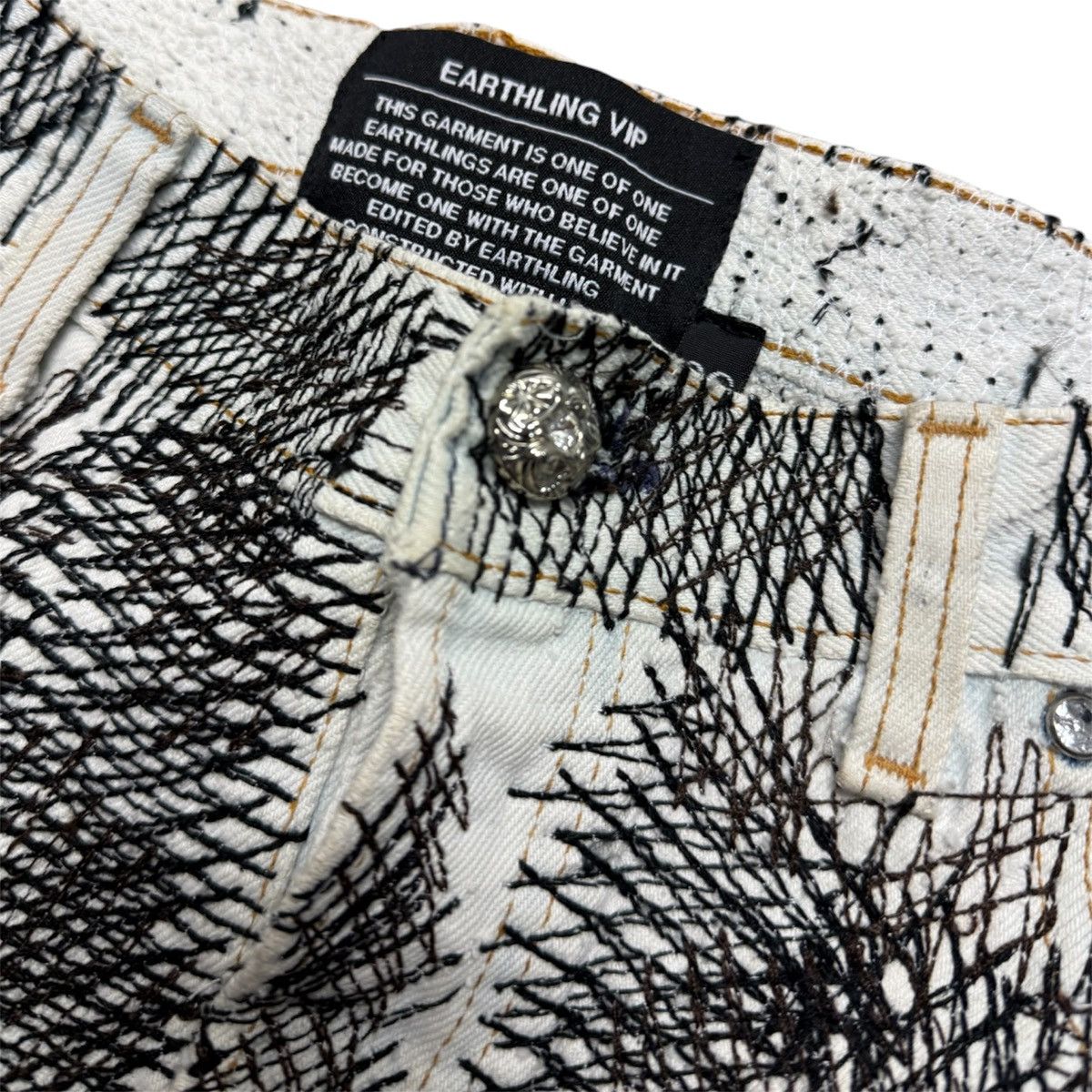 Earthling EarthlingVIP Circus Stitch Black and White Jeans Size US 36 / EU 52 - 3 Thumbnail