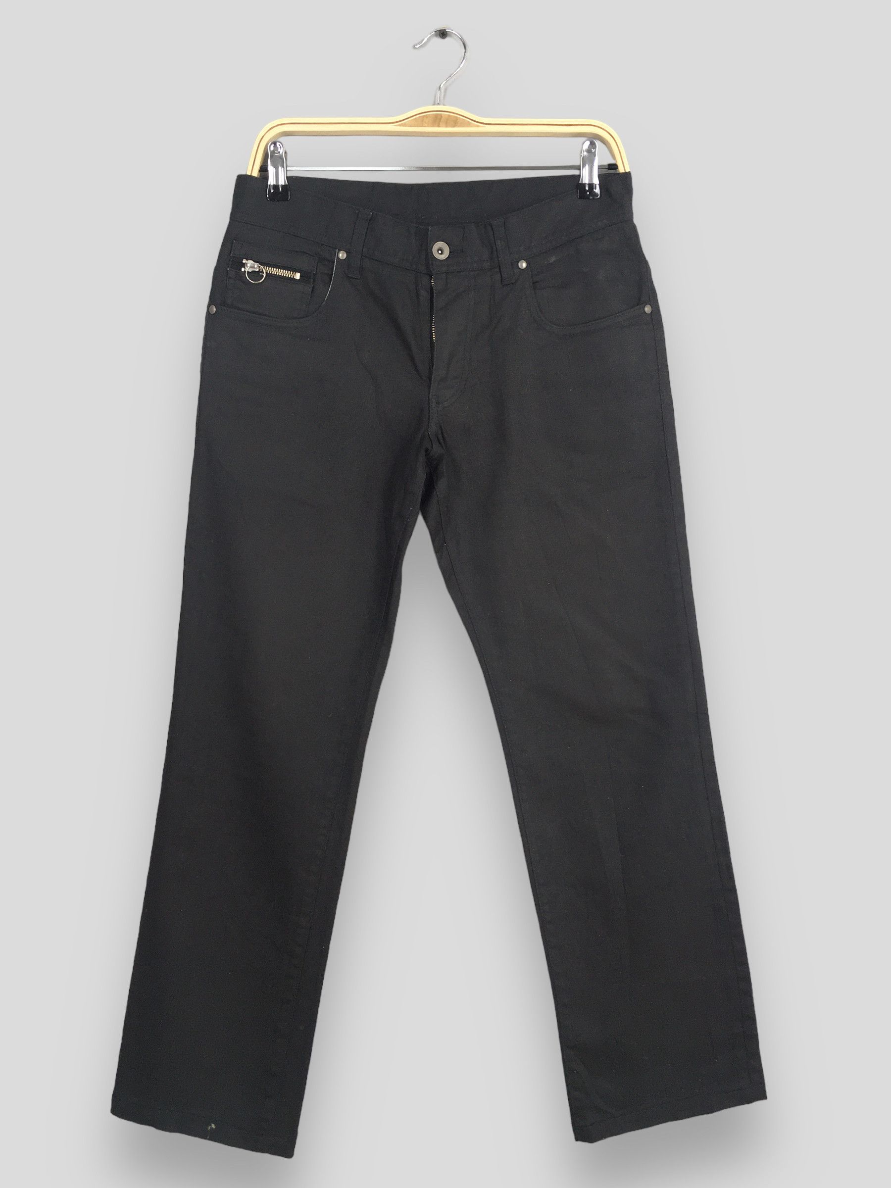 Comme des Garcons Size 30x28 Comme Ca Ism Black Denim Japanese Wax Pants S474 Size US 30 / EU 46 - 1 Thumbnail