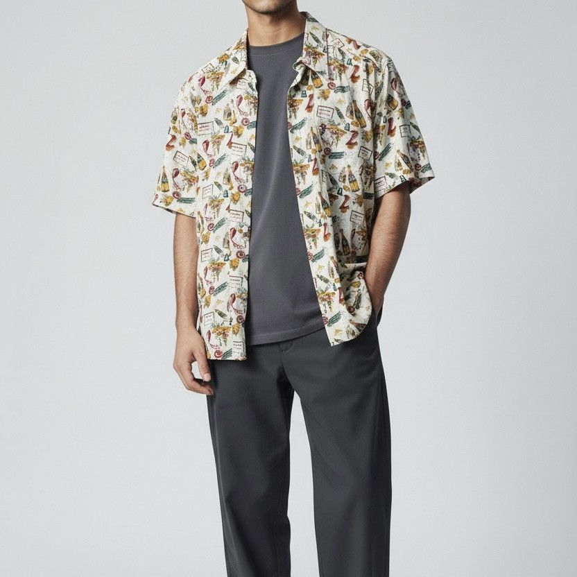 Balenciaga Balenciaga aov button ups shirt short sleeve Size US L / EU 52-54 / 3 - 1 Thumbnail