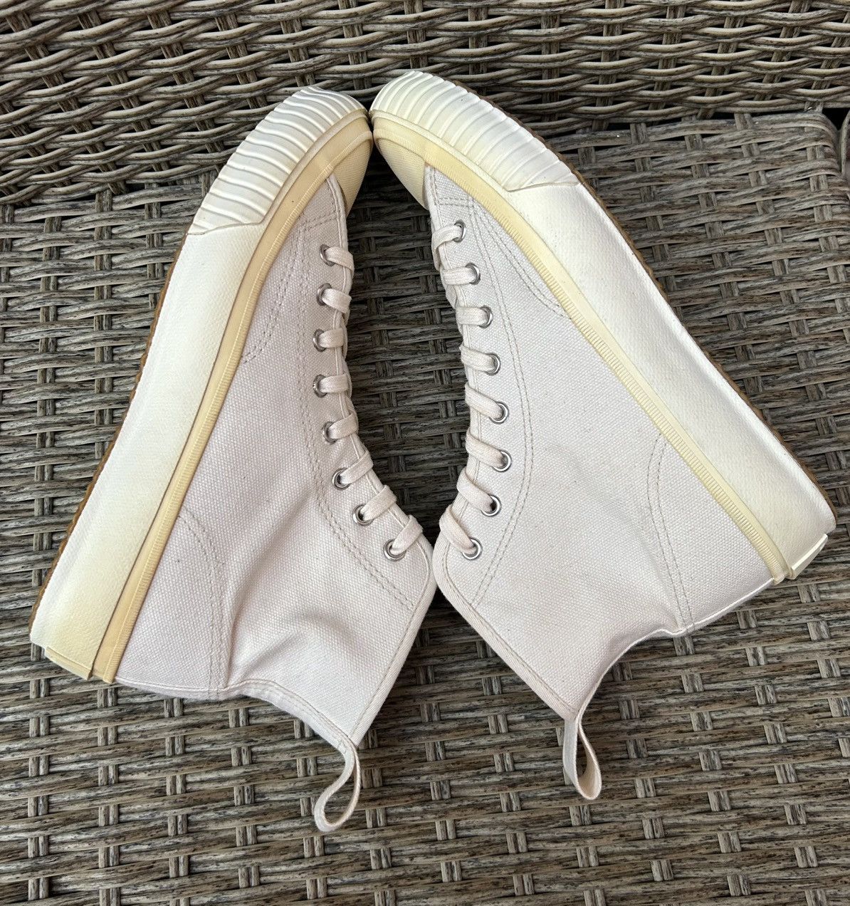 Japanese Brand × Moonstar × YMC YMC X MoonStar Hi Basket Vulcanised Canvas Trainers Size 5 Size US 5 / IT 35 - 6 Thumbnail