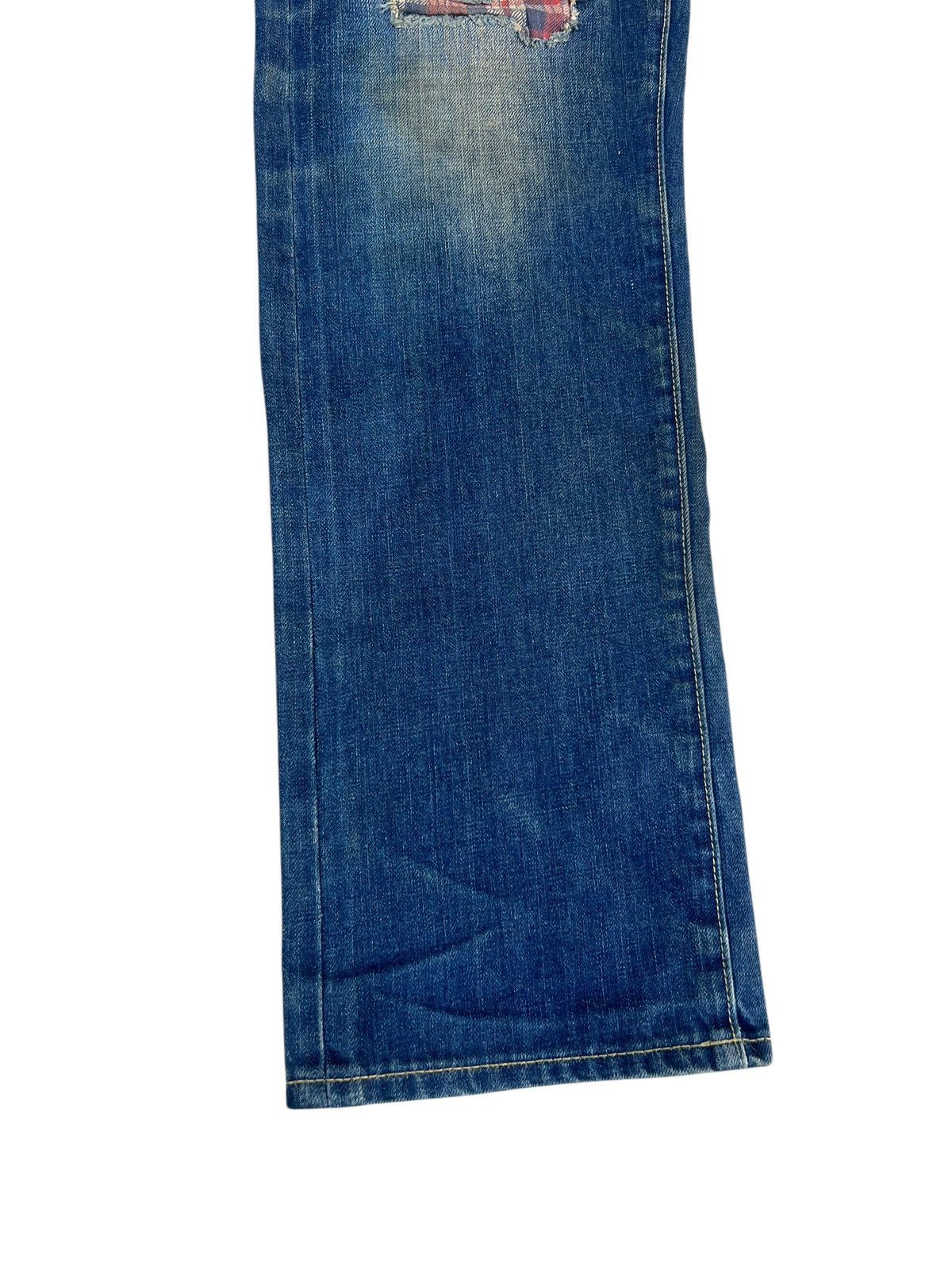 Le Grande Bleu (L.G.B.) Purple&Yellow Japan Dirty Mud Denim Straight Jeans Size US 32 / EU 48 - 8 Thumbnail
