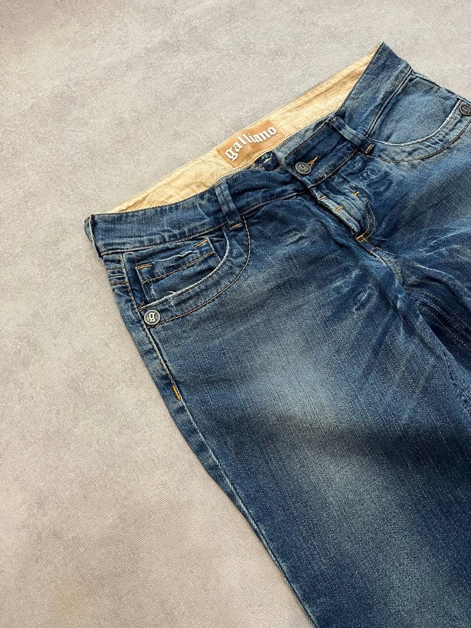John Galliano John Galliano Jeans Pants Logo Light Blue Straight Mid Rise Size 32" / US 10 / IT 46 - 3 Thumbnail