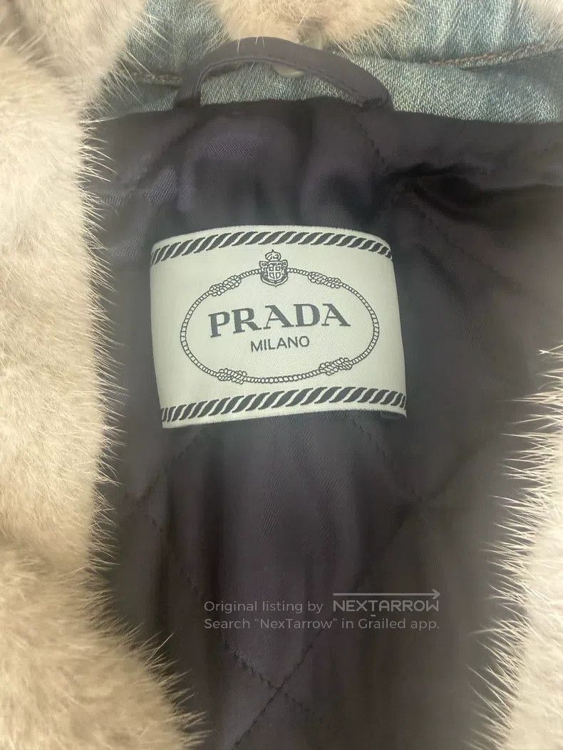 Prada Prada Mink fur collar denim jacket Size XS / US 0-2 / IT 36-38 - 3 Thumbnail