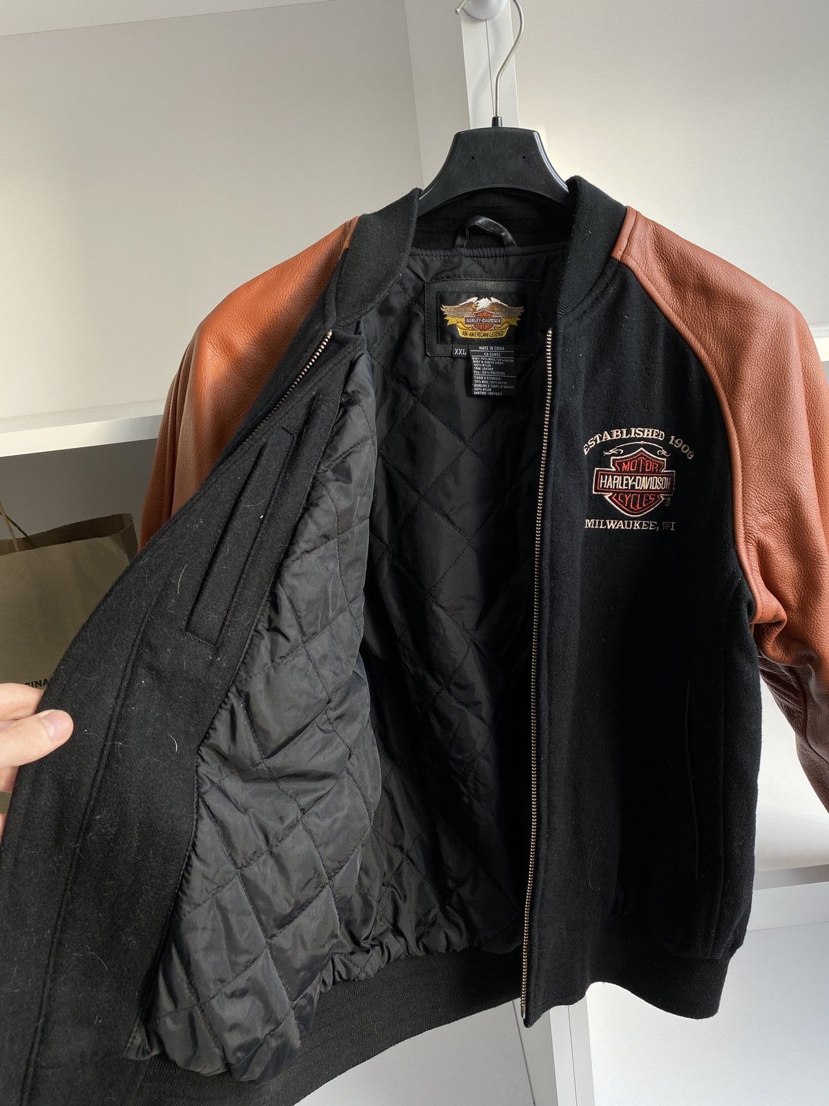 Harley Davidson × Vintage Vintage Womens Harley Davidson Motorcycle Jacket Racing Zip Size M / US 6-8 / IT 42-44 - 8 Thumbnail