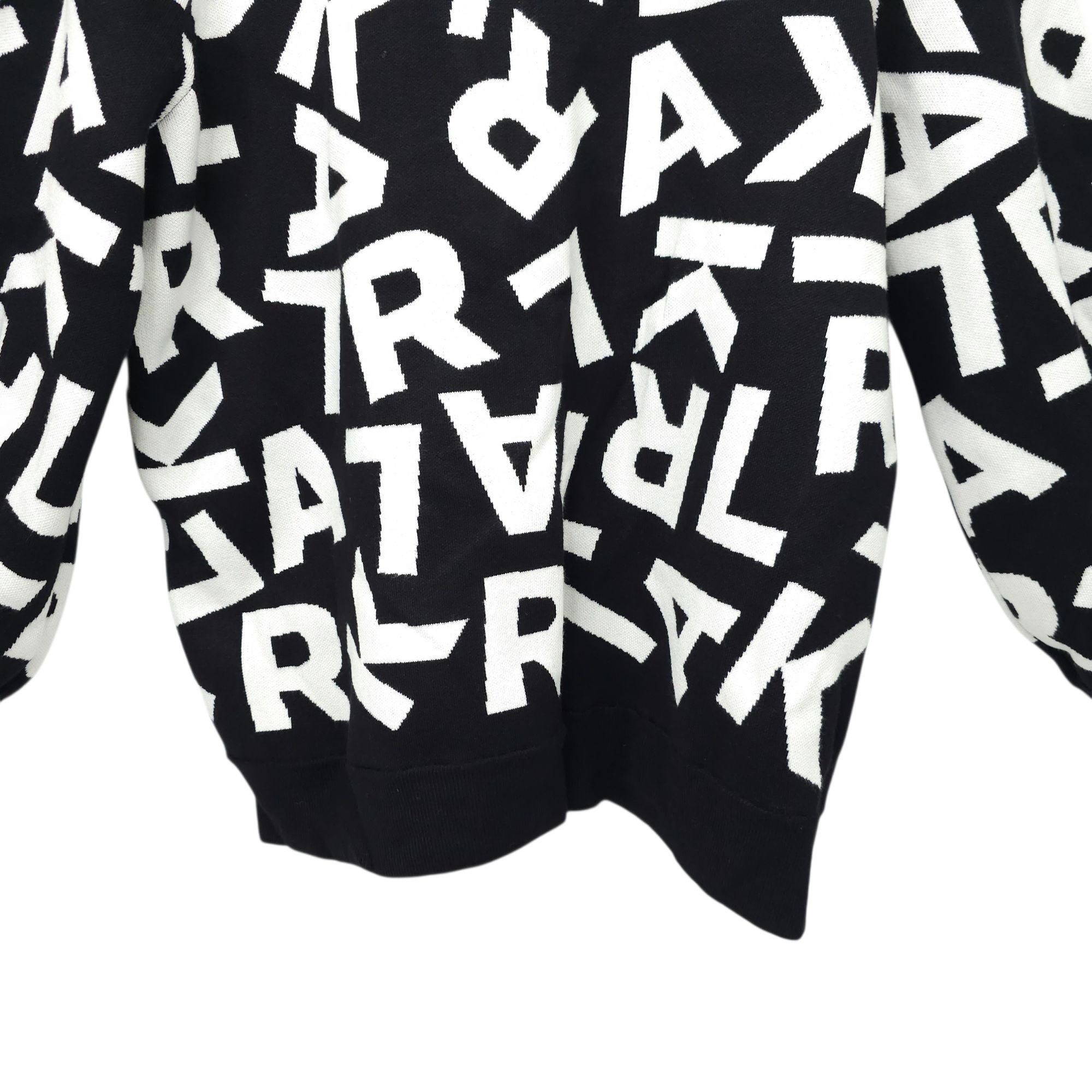 Karl Lagerfeld Karl Lagerfeld Paris Scrambled Logo Sweater Women 1X Ribbed Size ONE SIZE - 14 Thumbnail