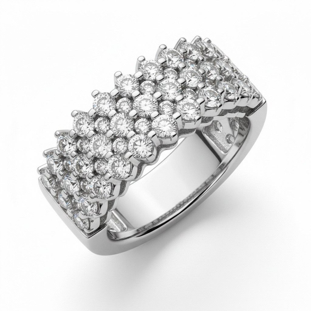 Other I.N.C. International Concepts Silver Tone Crystal Pavé Band Size ONE SIZE - 4 Thumbnail