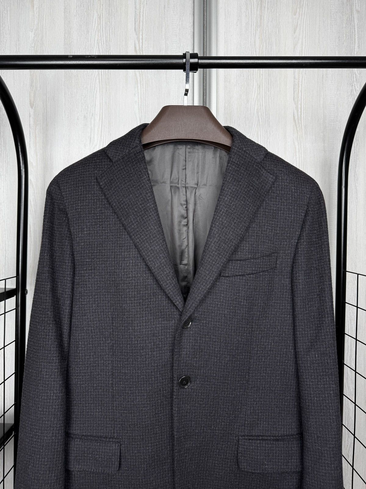 Caruso Caruso Pure Cashmere Checkered Houndstooth style blazer 48 Size 38R - 3 Thumbnail