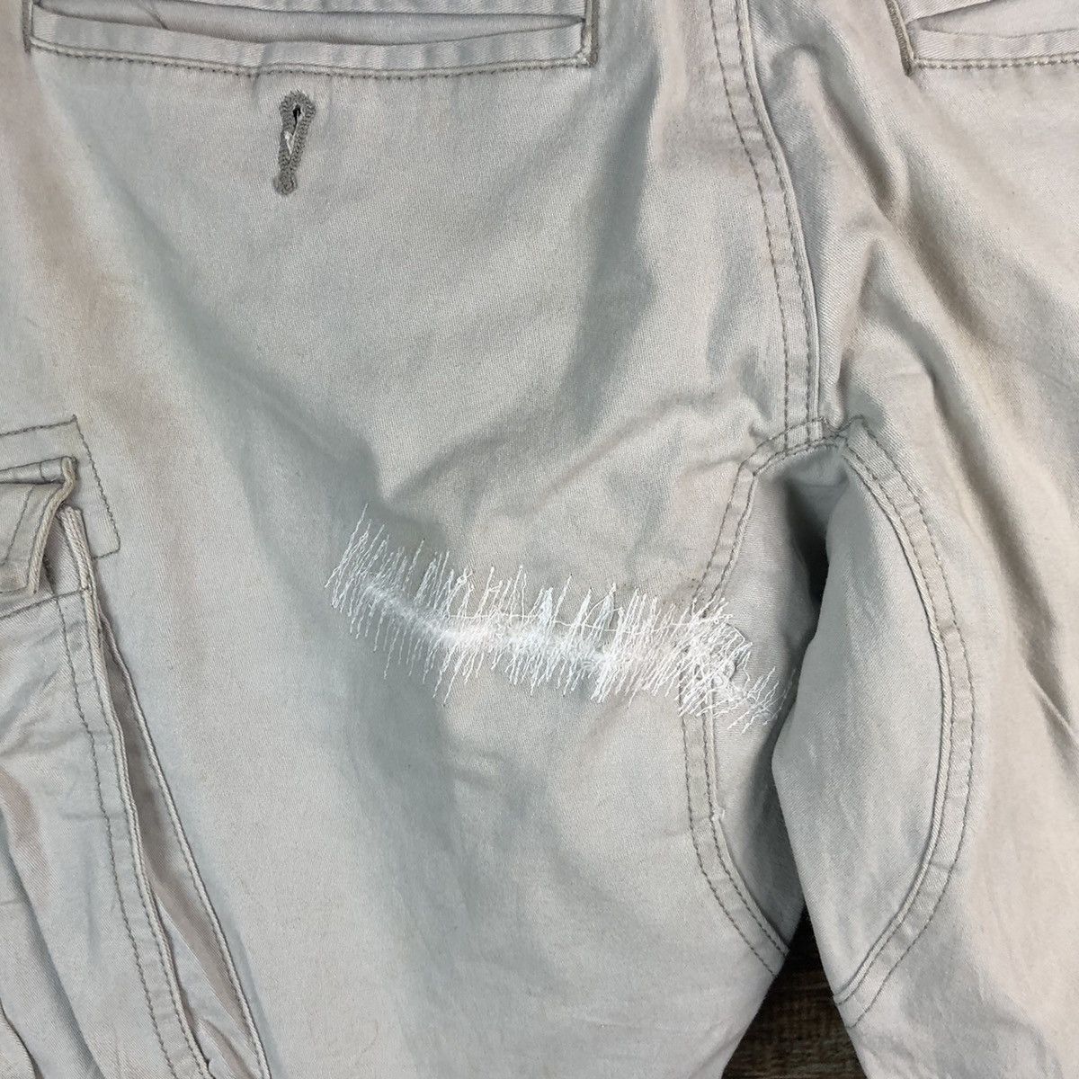 Japanese Brand Geride White Cargo utility Multipocket Pants #A1922 Size US 31 - 19 Thumbnail