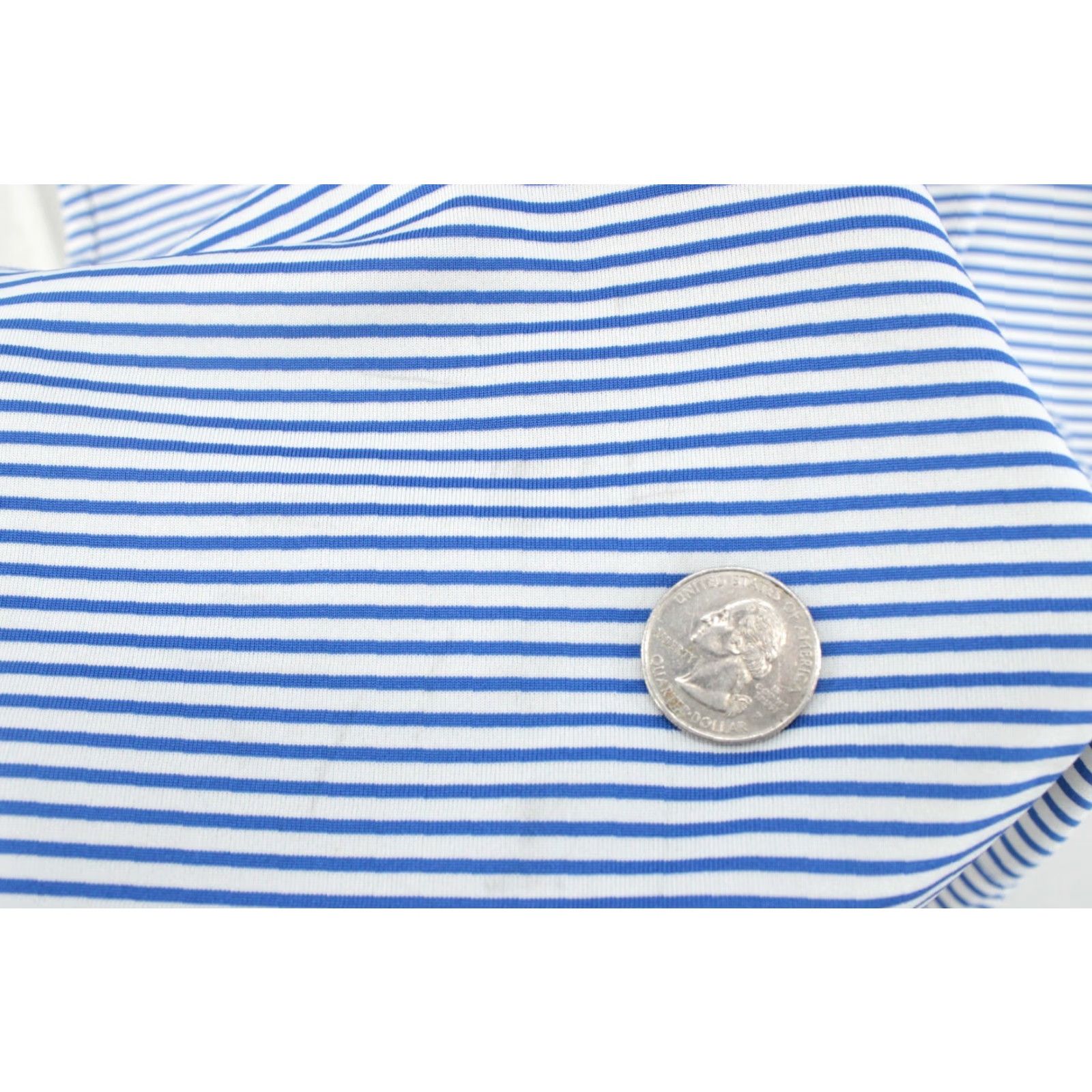 Nike Nike Golf Dri-Fit Polo Shirt Men's 2XL Blue White Striped Standard Fit Preppy Shirt Polo Nike Golf Dri-Fit 2XL Men Blue Striped Preppy Size US XXL / EU 58 / 5 - 2 Thumbnail