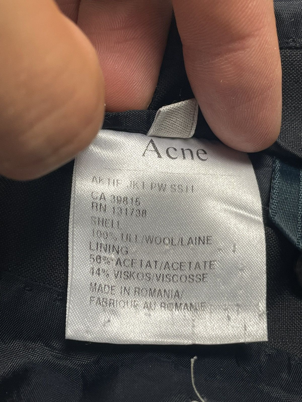 Acne Studios Acne Studios blazer suit black 46 Aktie jkt pw ss11 Size 46R - 4 Thumbnail