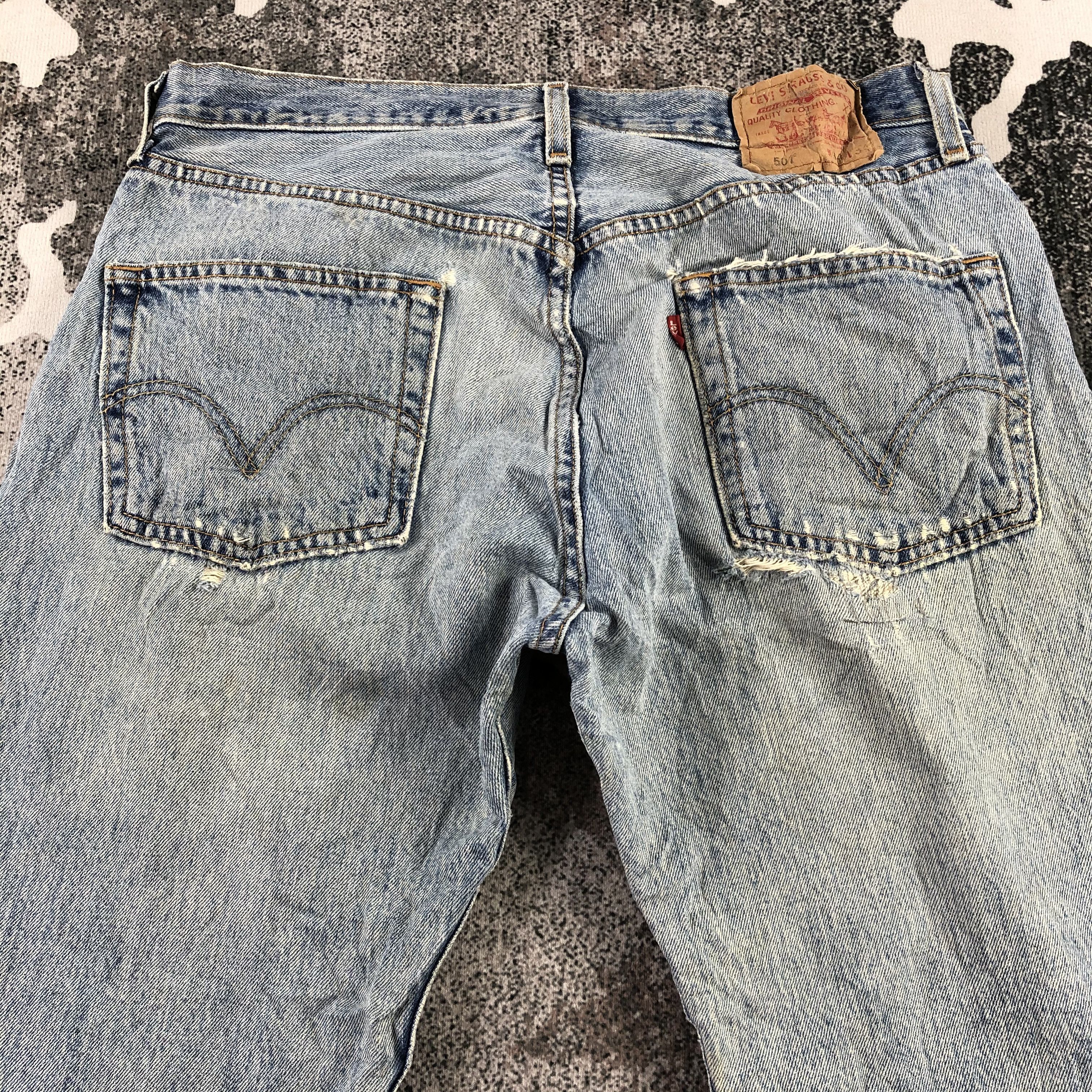 Levi's Vintage Levis 501 Jeans Dirty Wash Denim Kj1412 Size US 34 / EU 50 - 4 Thumbnail