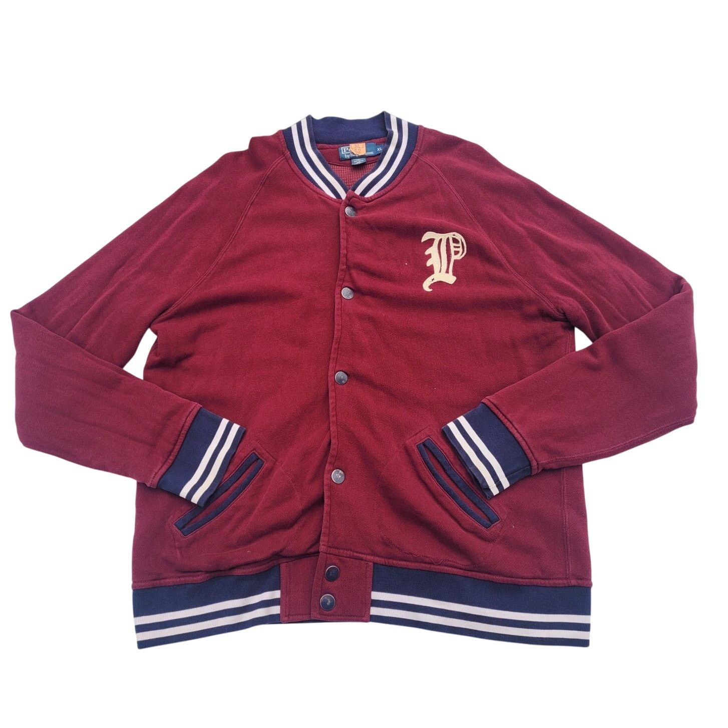 Polo Ralph Lauren × Rugby Ralph Lauren × Vintage Vintage Polo Letterman Jacket waffle Thermal Lined Bomber Size US XL / EU 56 / 4 - 2 Thumbnail