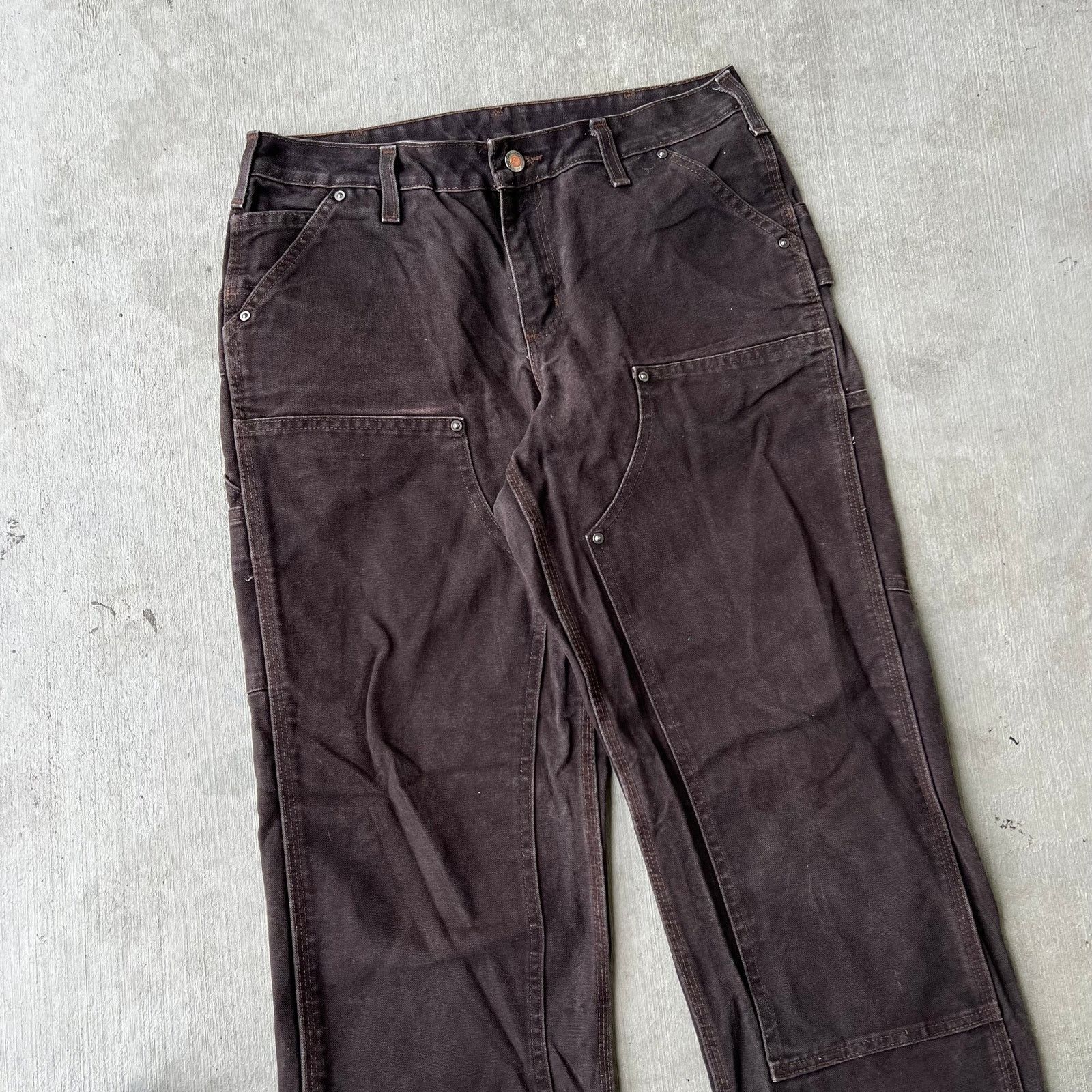 Carhartt × Vintage Carhartt WOMENS brown double knee work wear carpenter pants Size US 31 - 2 Thumbnail
