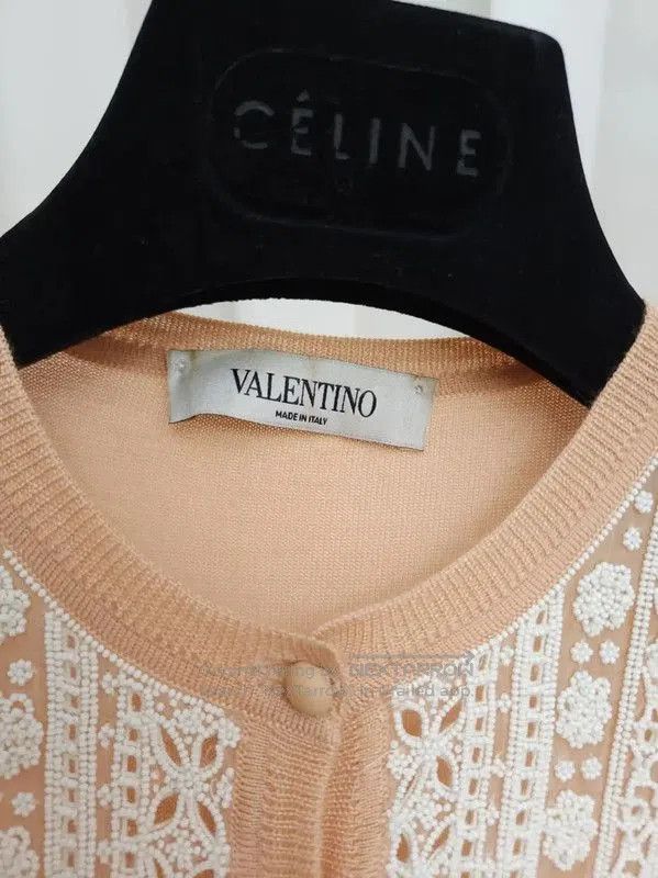 Valentino Valentino Pink Wool Embroidered Cardigan . Size XS / US 0-2 / IT 36-38 - 5 Thumbnail