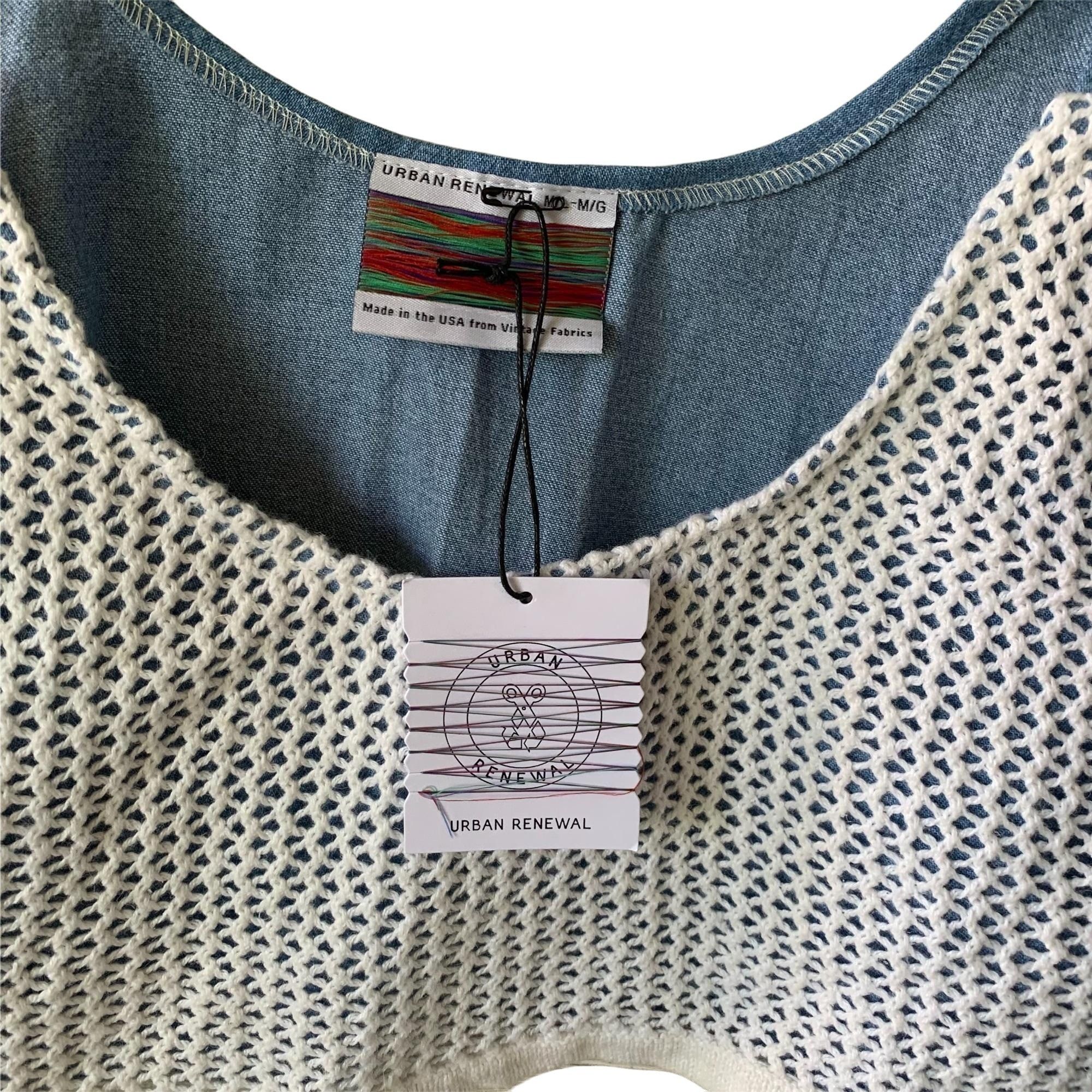 Urban Outfitters NWT Urban Outfitters Crocheted Denim Boho Cottagecore Crop T Size L / US 10 / IT 46 - 3 Thumbnail
